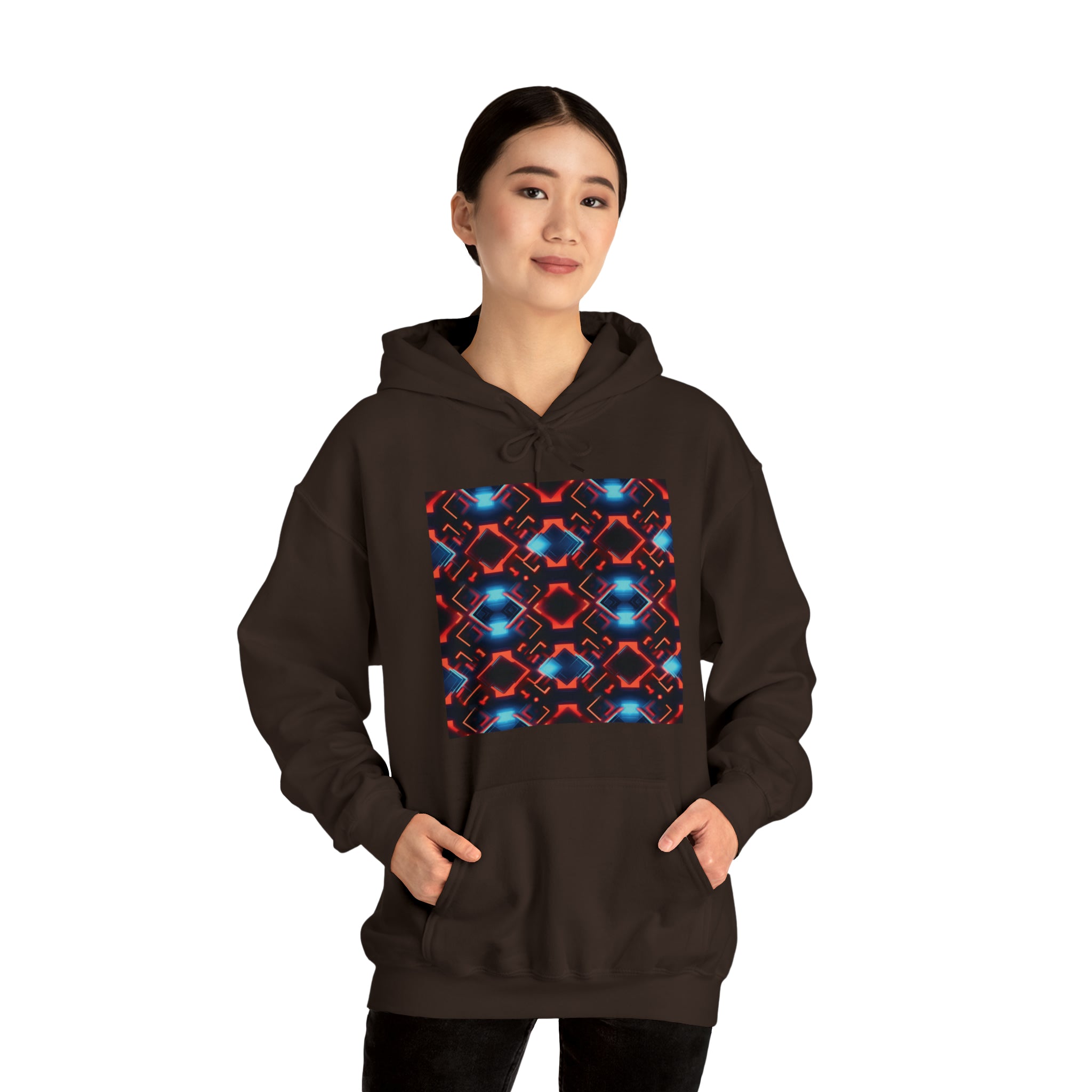 Unisex Heavy Blend™ Hooded Sweatshirt - Abstract Neon Designs 07
