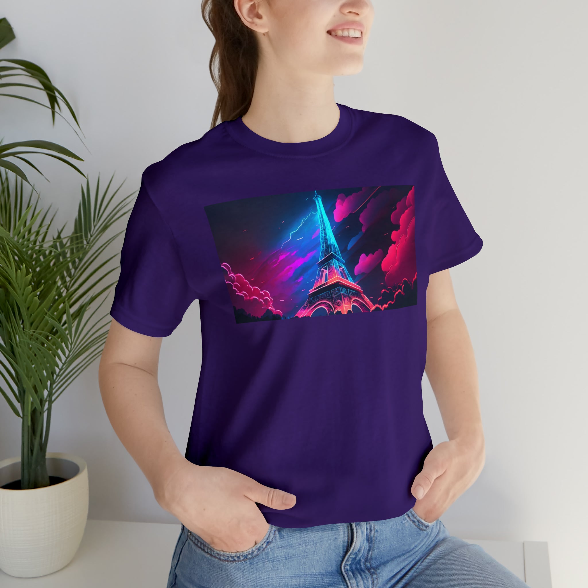 Unisex Jersey Short Sleeve Tee - Eiffel Tower, France
