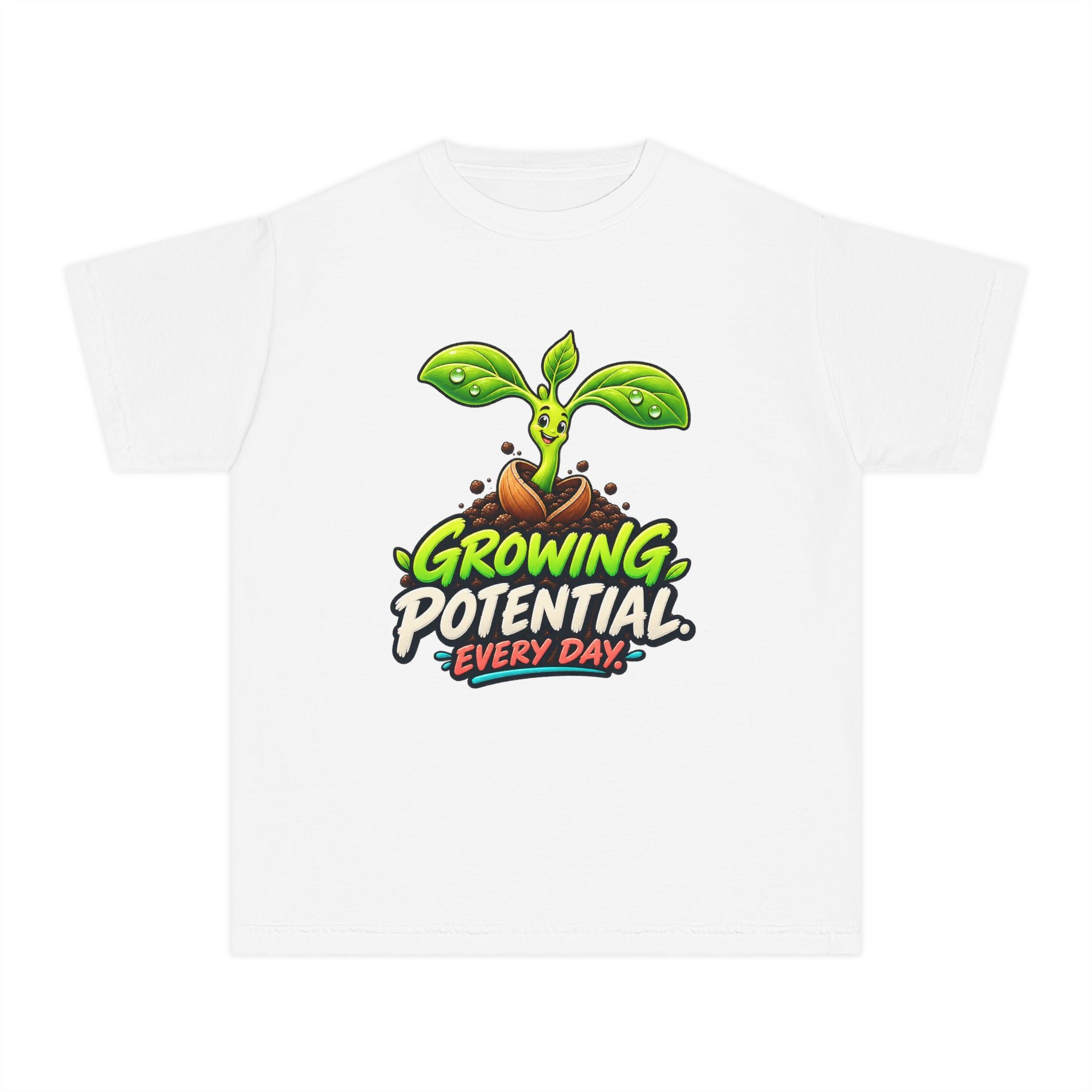 Youth Midweight Cotton Tee - Growing Seedling