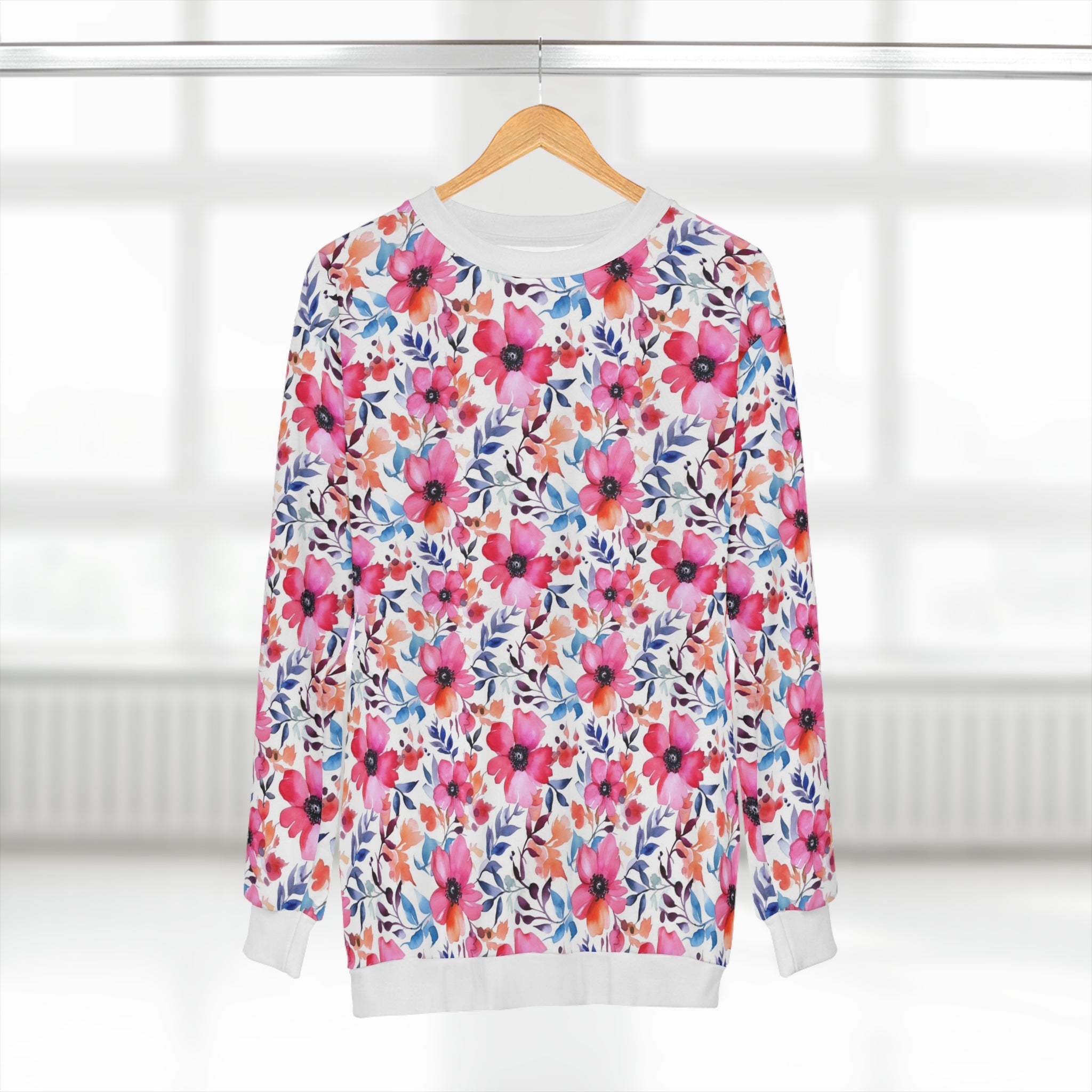 Unisex Sweatshirt (AOP) - Seamless Watercolor Designs 02