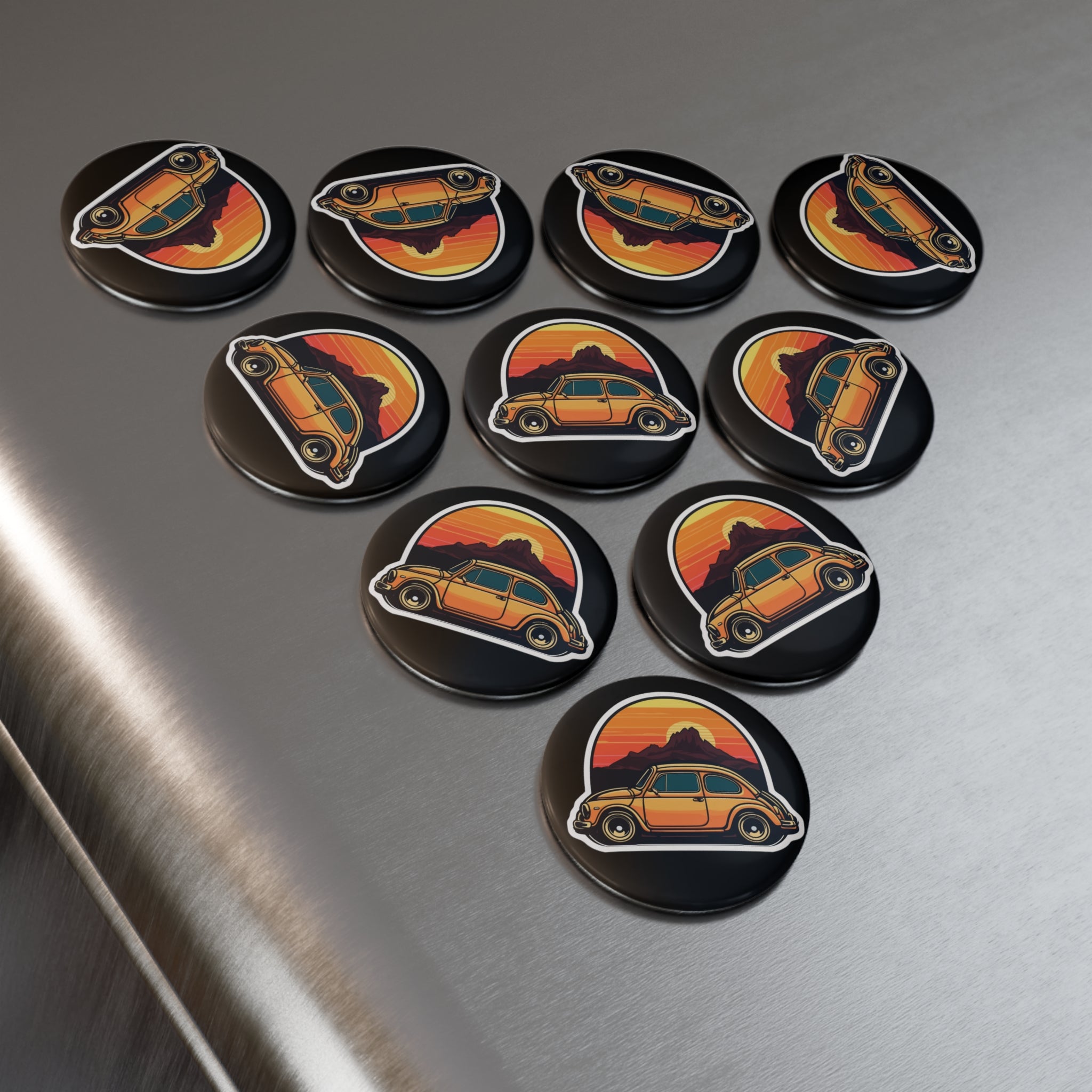 Button Magnet, Round (1 & 10 pcs) - Car