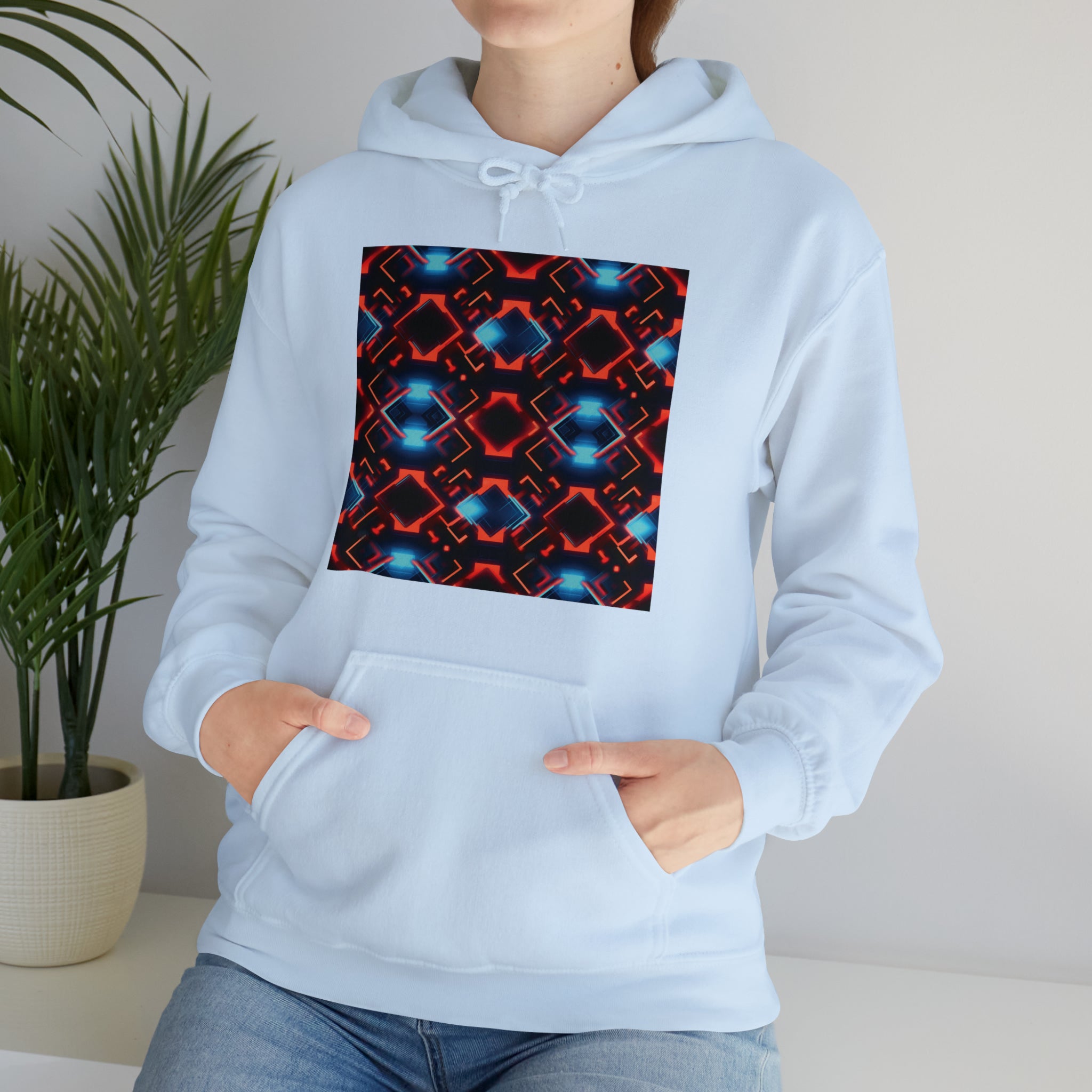 Unisex Heavy Blend™ Hooded Sweatshirt - Abstract Neon Designs 07