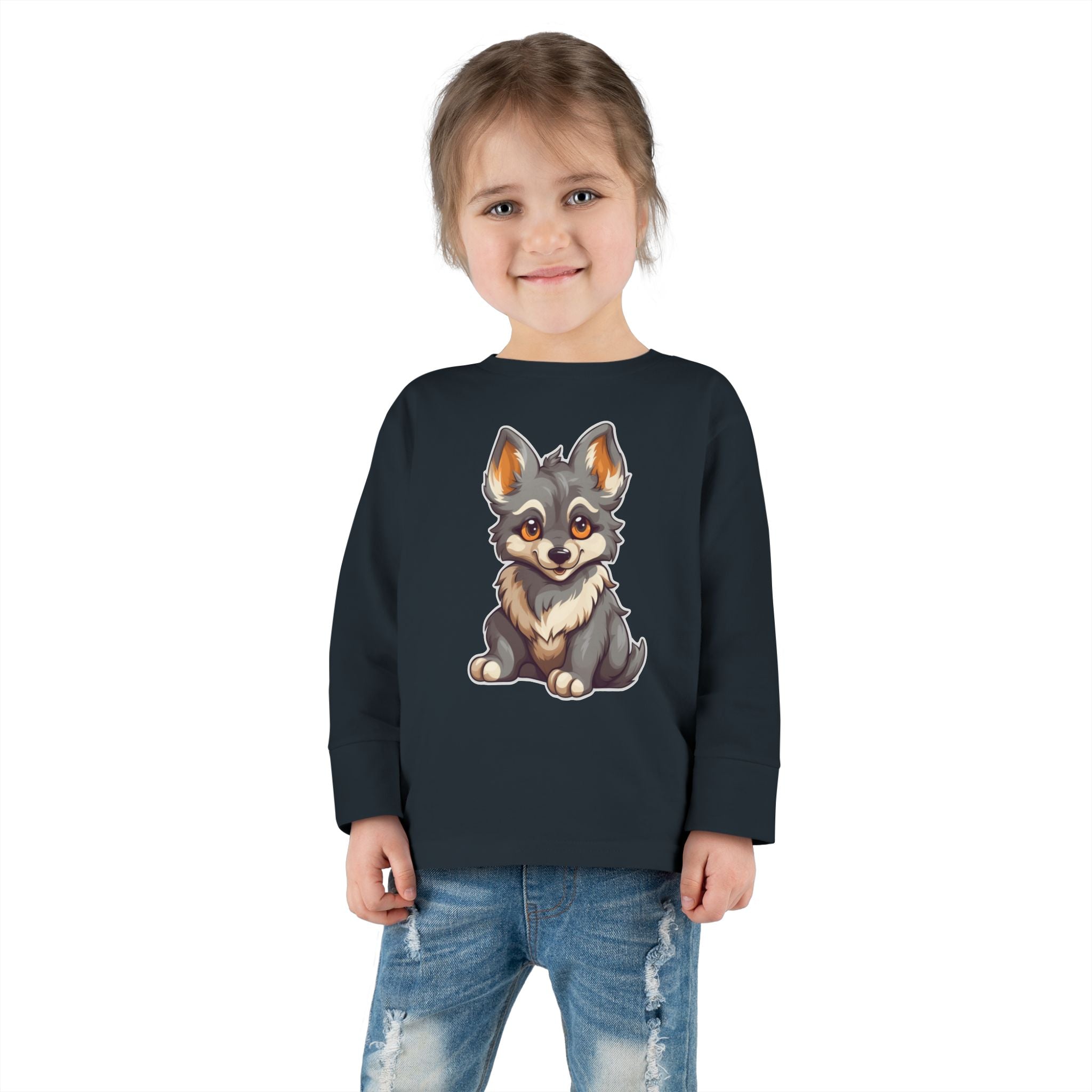 Toddler Long Sleeve Tee - Wolf Pup