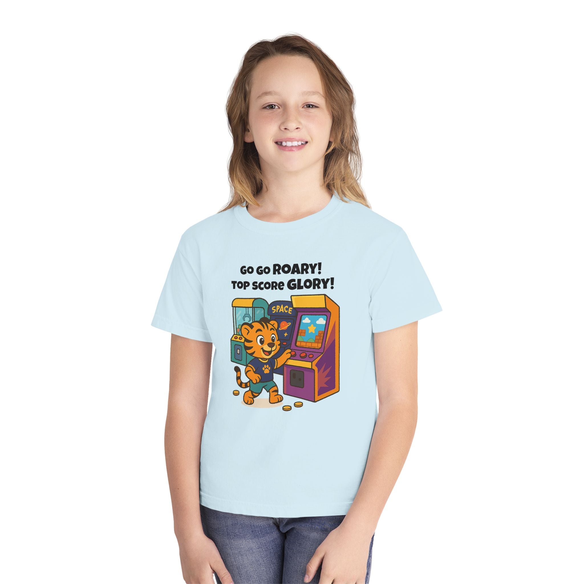 Youth Midweight Cotton Tee - Roary's Adventures at the Arcade