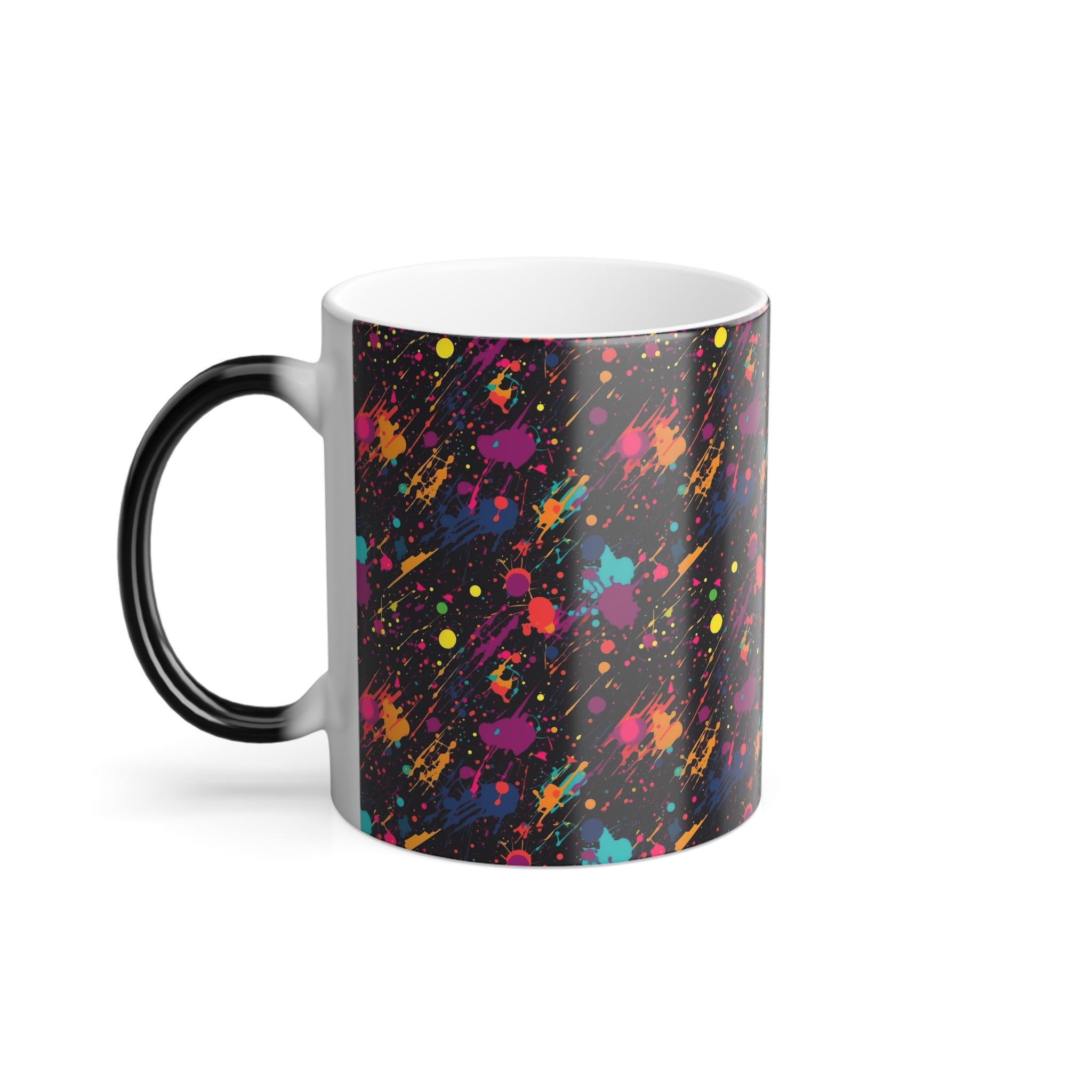 Color-Changing Mug, 11oz — Abstract Color Splatter