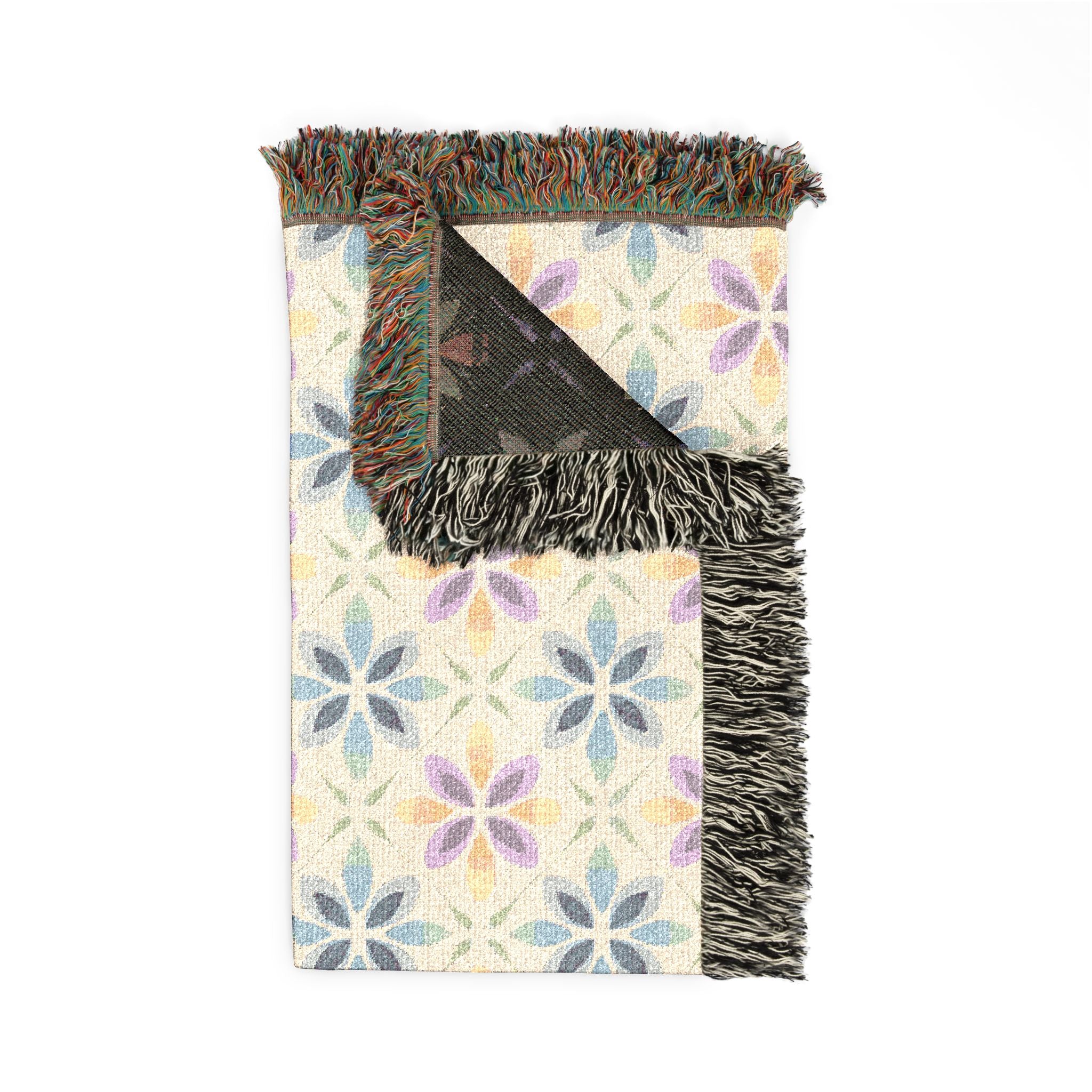 Woven Throw Blanket — Reversible Cozy Check Pattern for Living Room & Cabin - Design 10