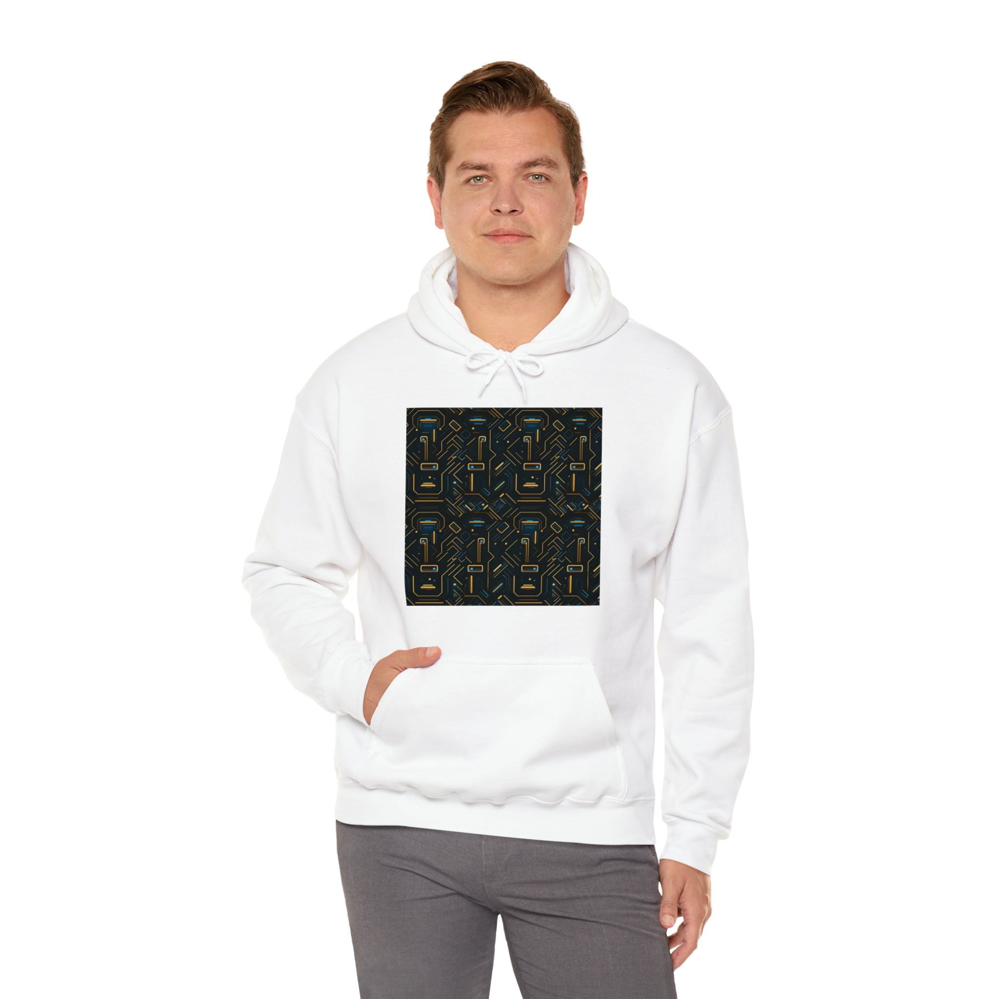 Unisex Heavy Blend™ Hooded Sweatshirt - Abstract Neon Designs 05
