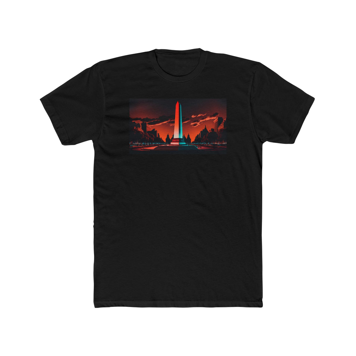 Men's Cotton Crew Tee - Elsewhere collection - Obelisco de Buenos Aires