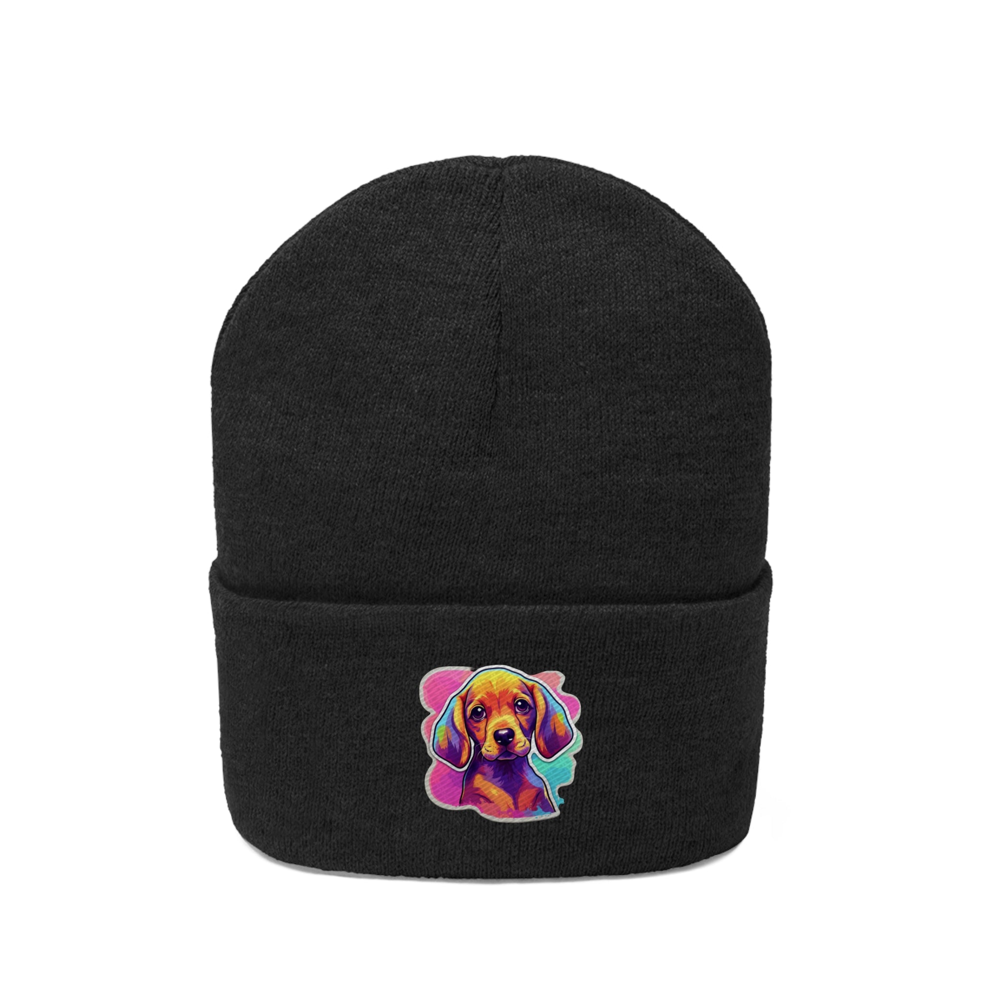 Knit Beanie - Puppy Pop Art 06
