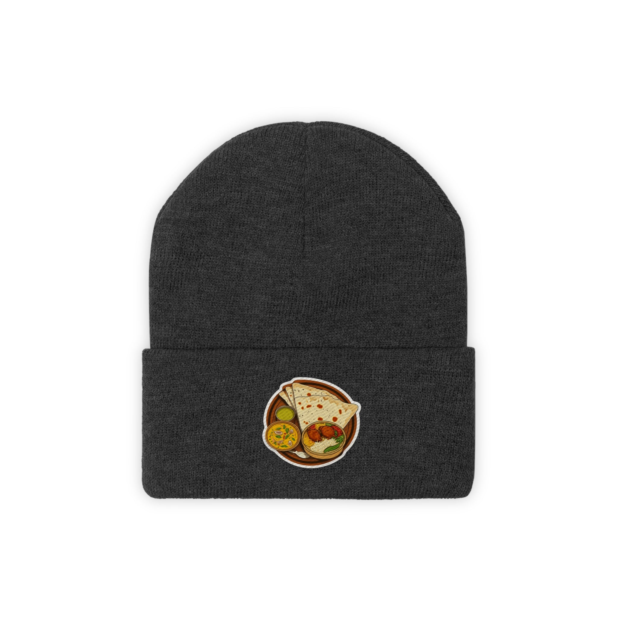 Knit Beanie - Naan & Curry Pop Art