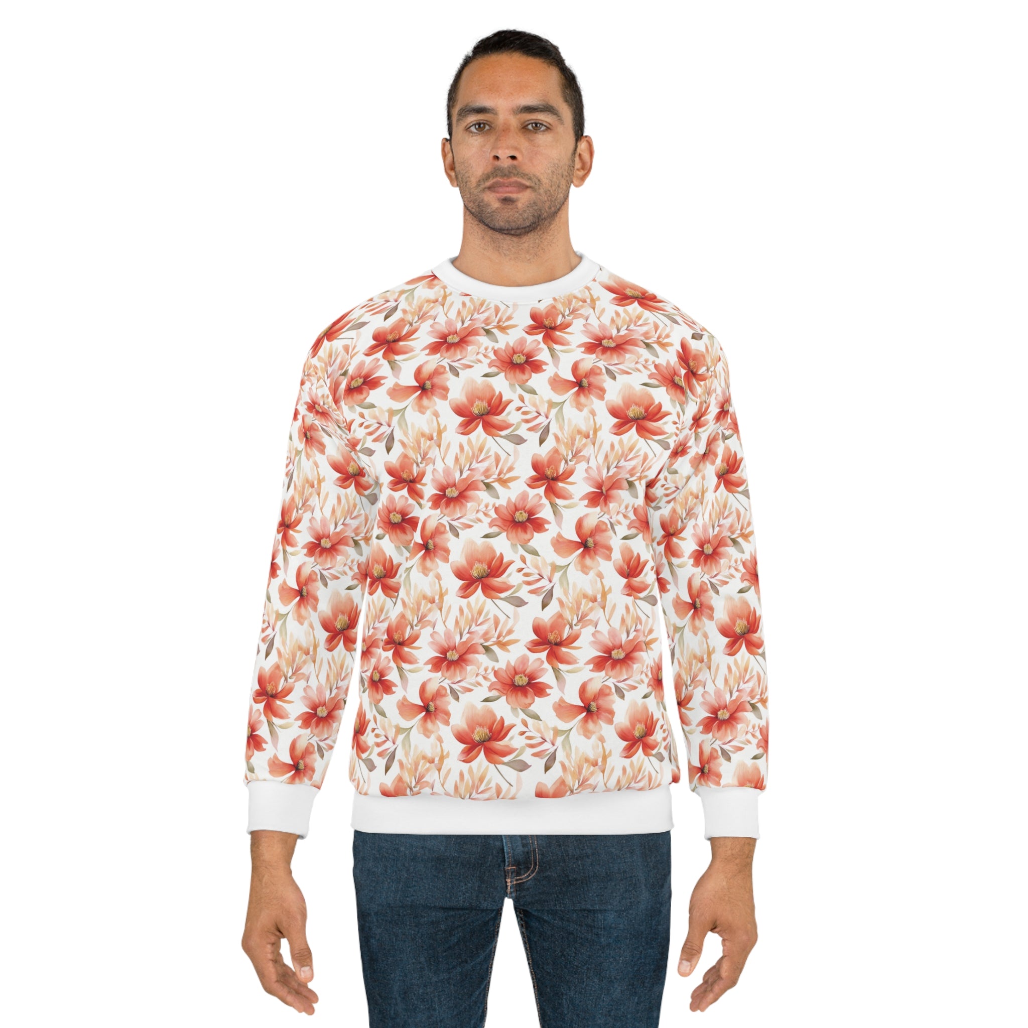 Unisex Sweatshirt (AOP) - Seamless Watercolor Designs 03