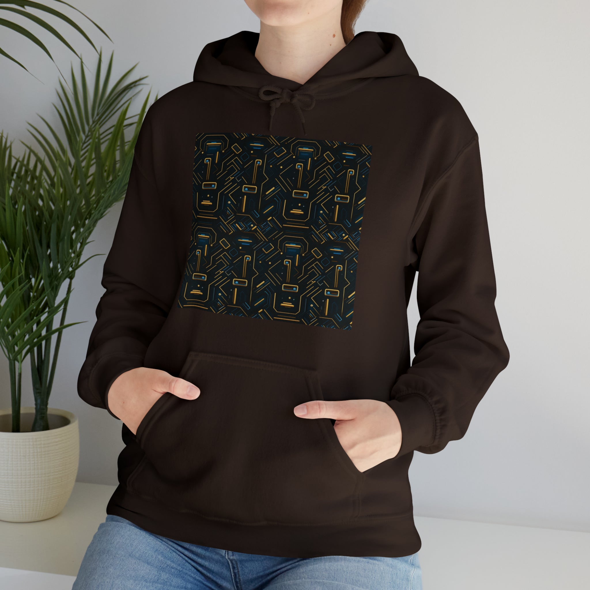 Unisex Heavy Blend™ Hooded Sweatshirt - Abstract Neon Designs 05