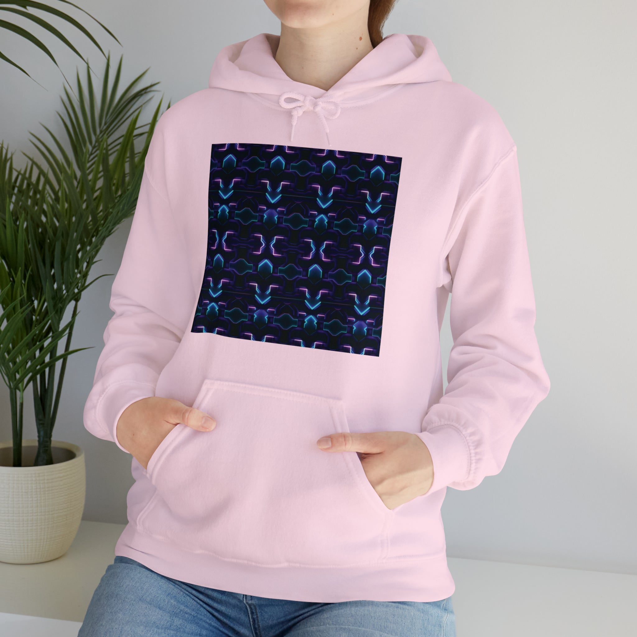 Unisex Heavy Blend™ Hooded Sweatshirt - Abstract Neon Designs 06