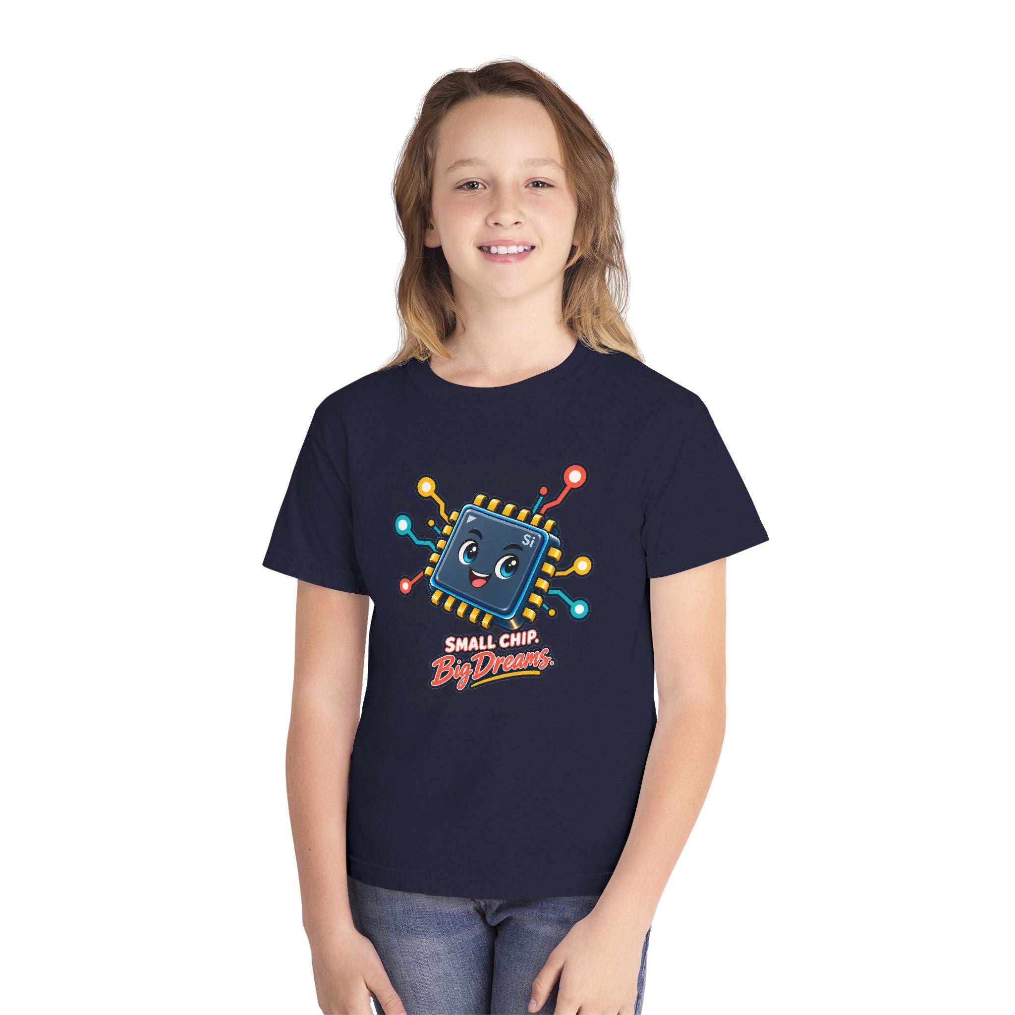 Youth Midweight Cotton Tee - Small Chip, Big Dreams