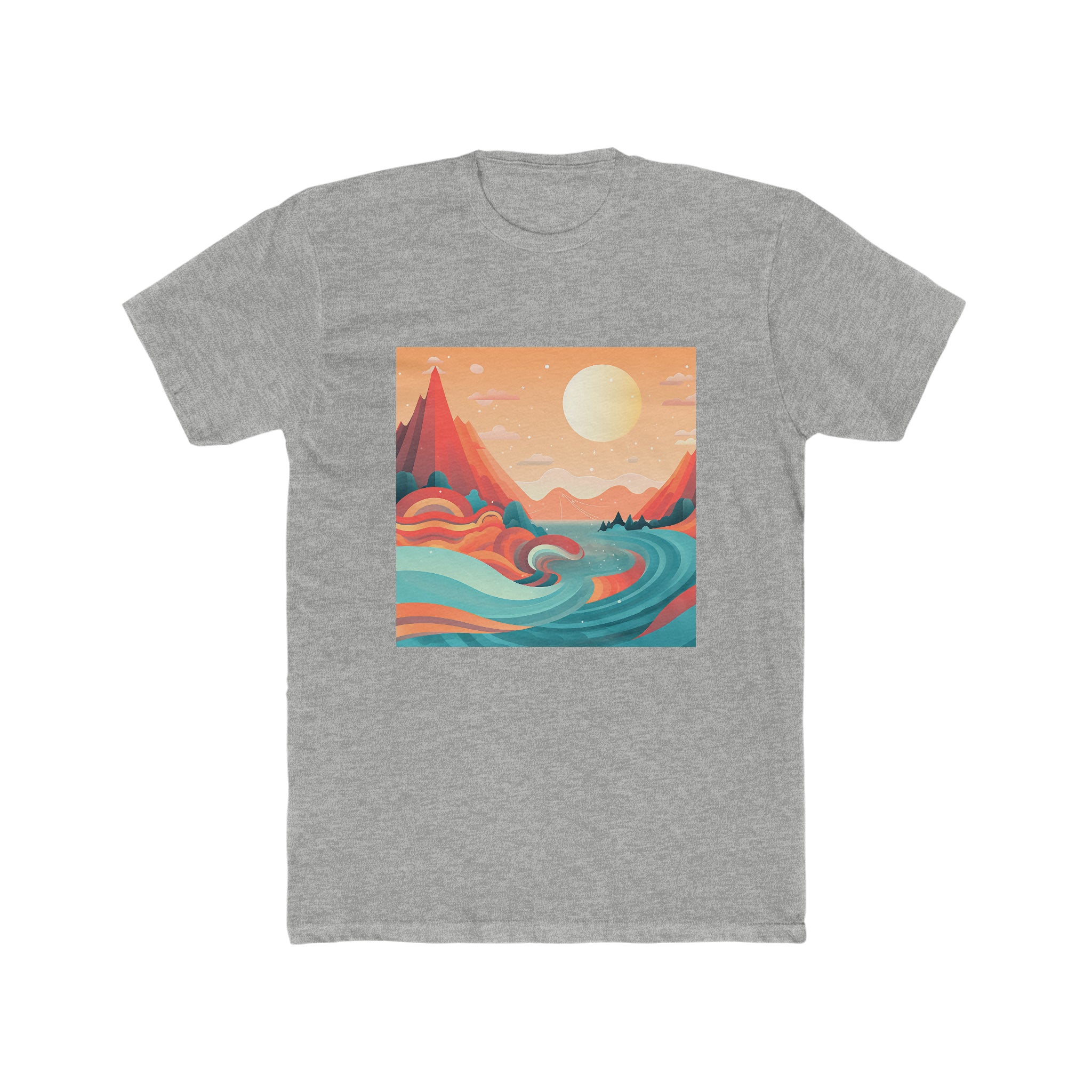 Men's Cotton Crew Tee - Vector Art Design 01