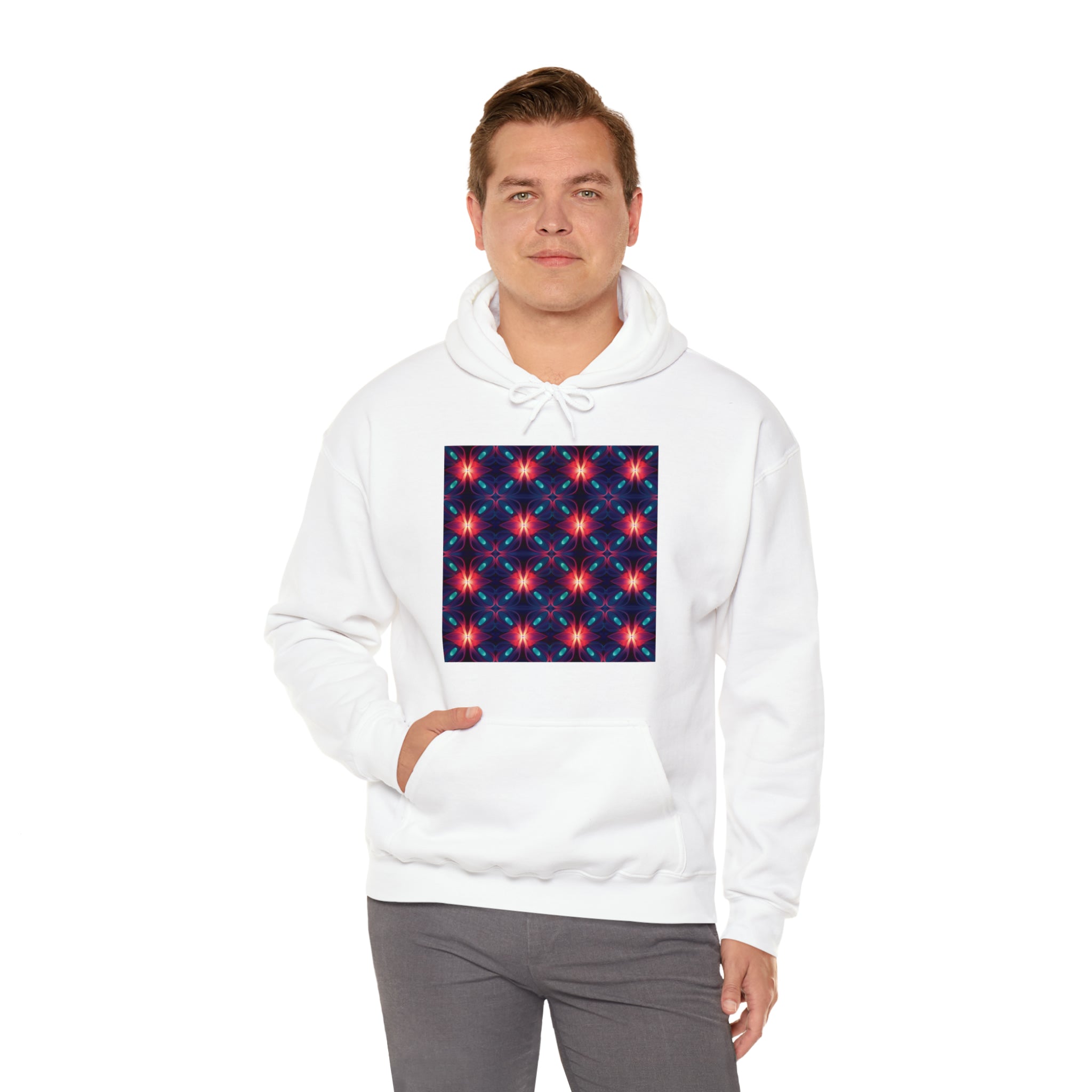 Unisex Heavy Blend™ Hooded Sweatshirt - Abstract Neon Designs 04