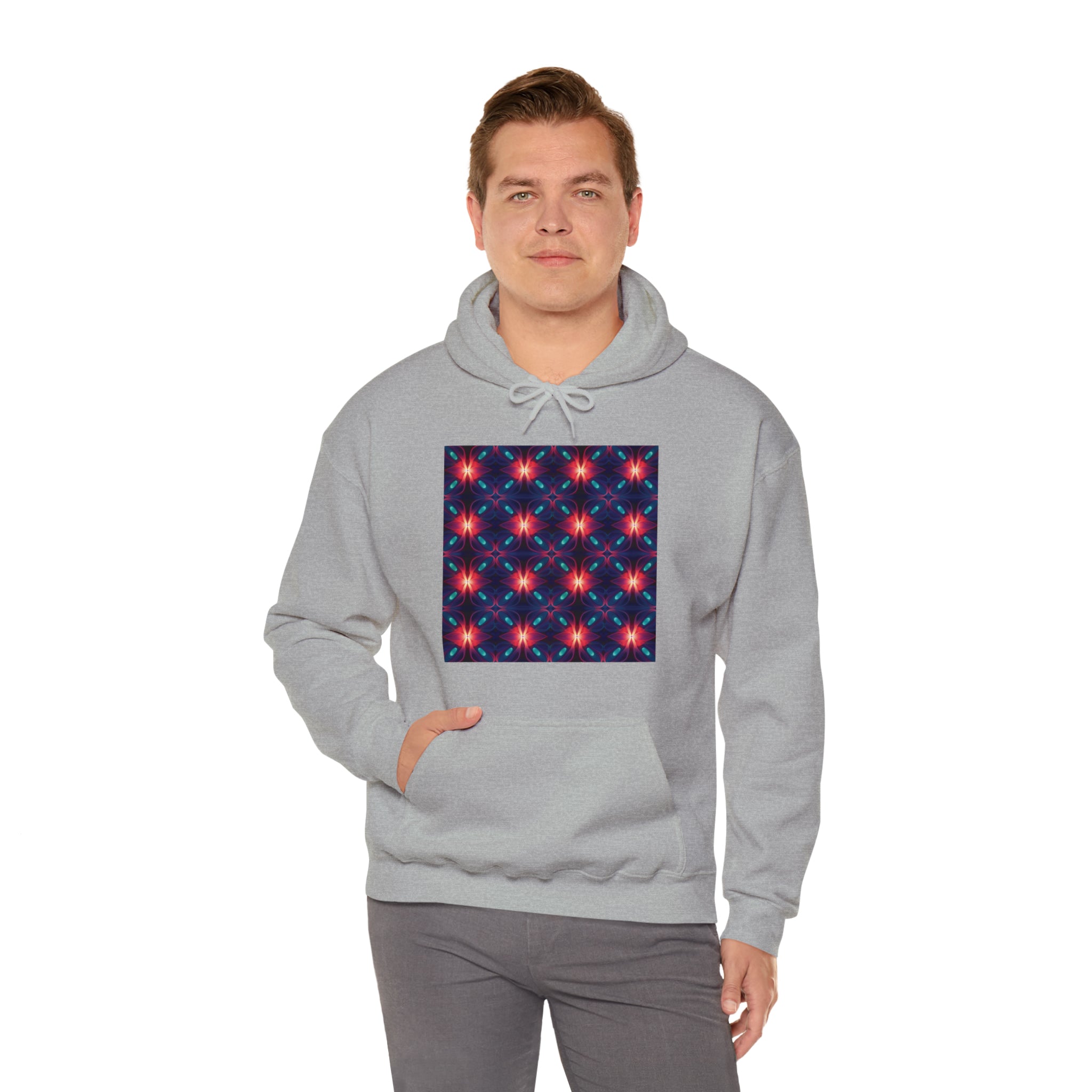 Unisex Heavy Blend™ Hooded Sweatshirt - Abstract Neon Designs 04