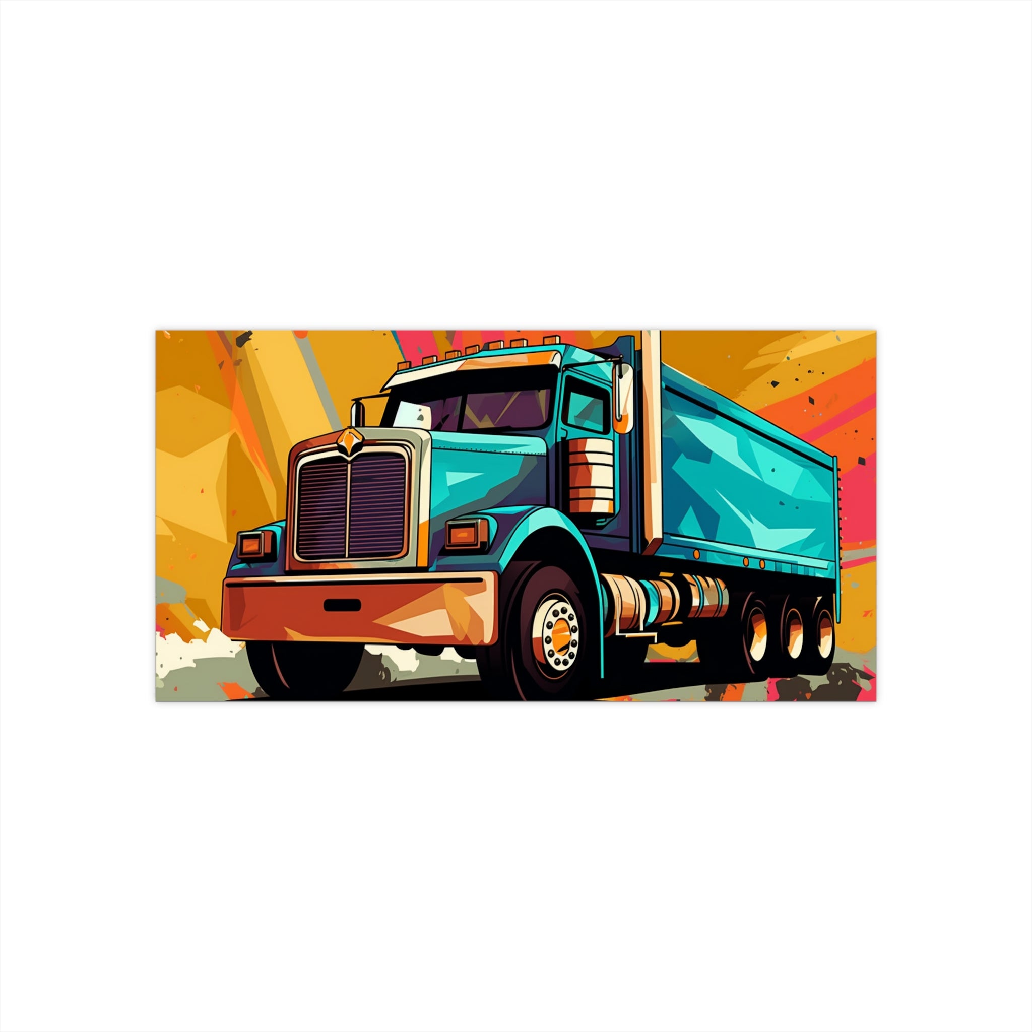 Bumper Stickers - Pop Art Designs, Big Rig Truck