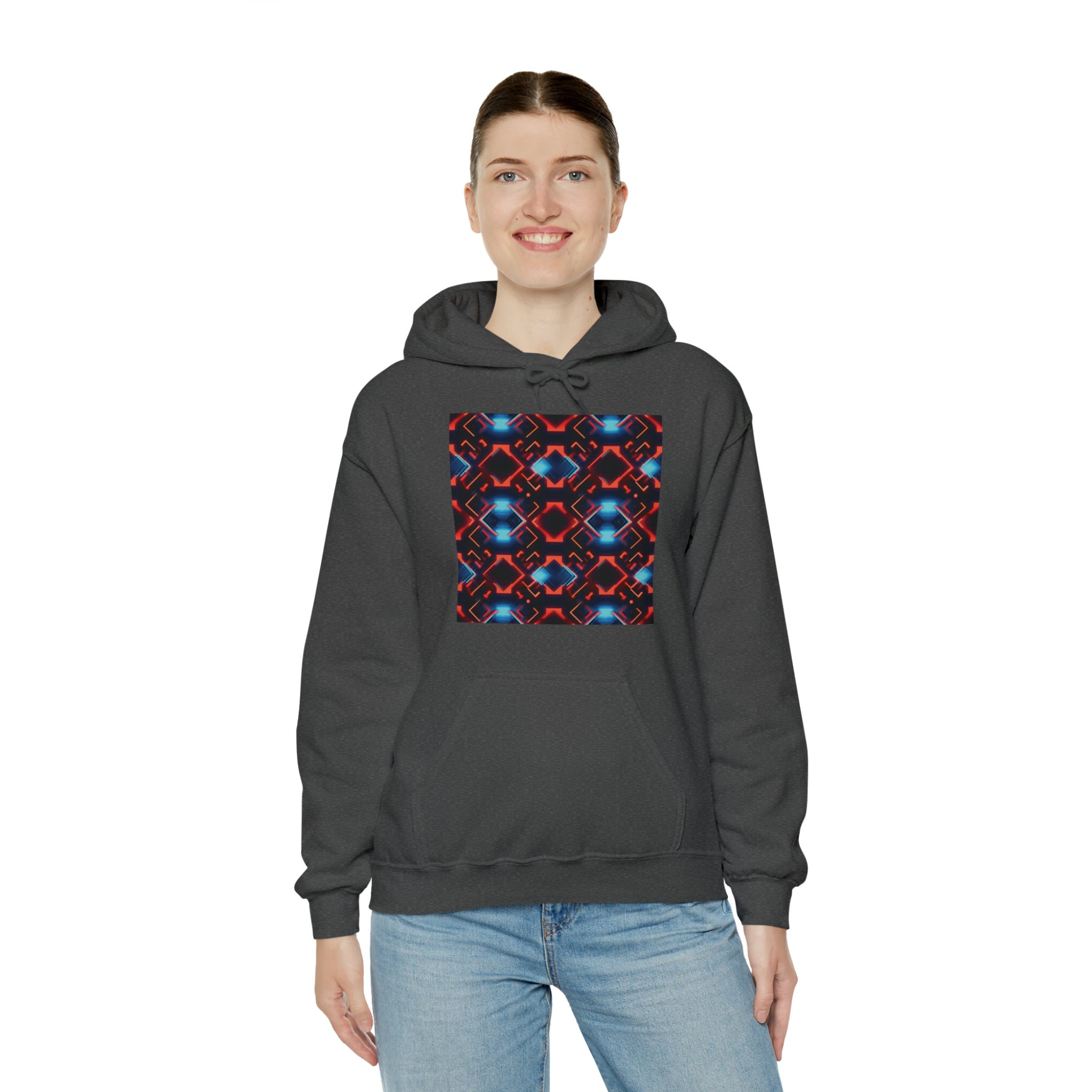 Unisex Heavy Blend™ Hooded Sweatshirt - Abstract Neon Designs 07