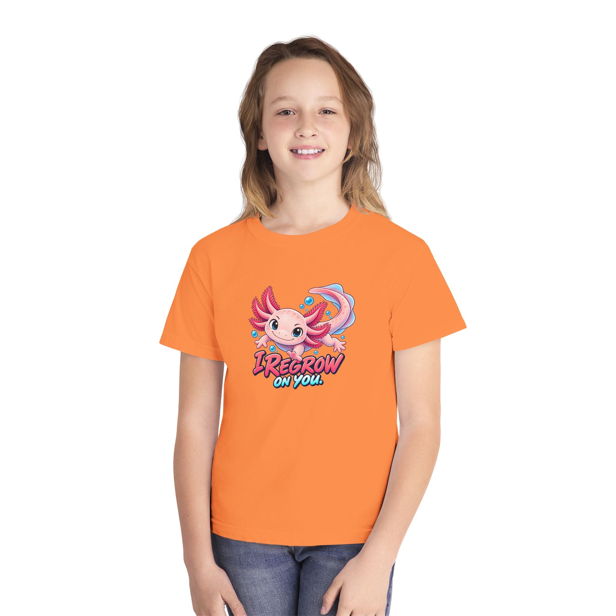 Youth Midweight Cotton Tee - Axolotl