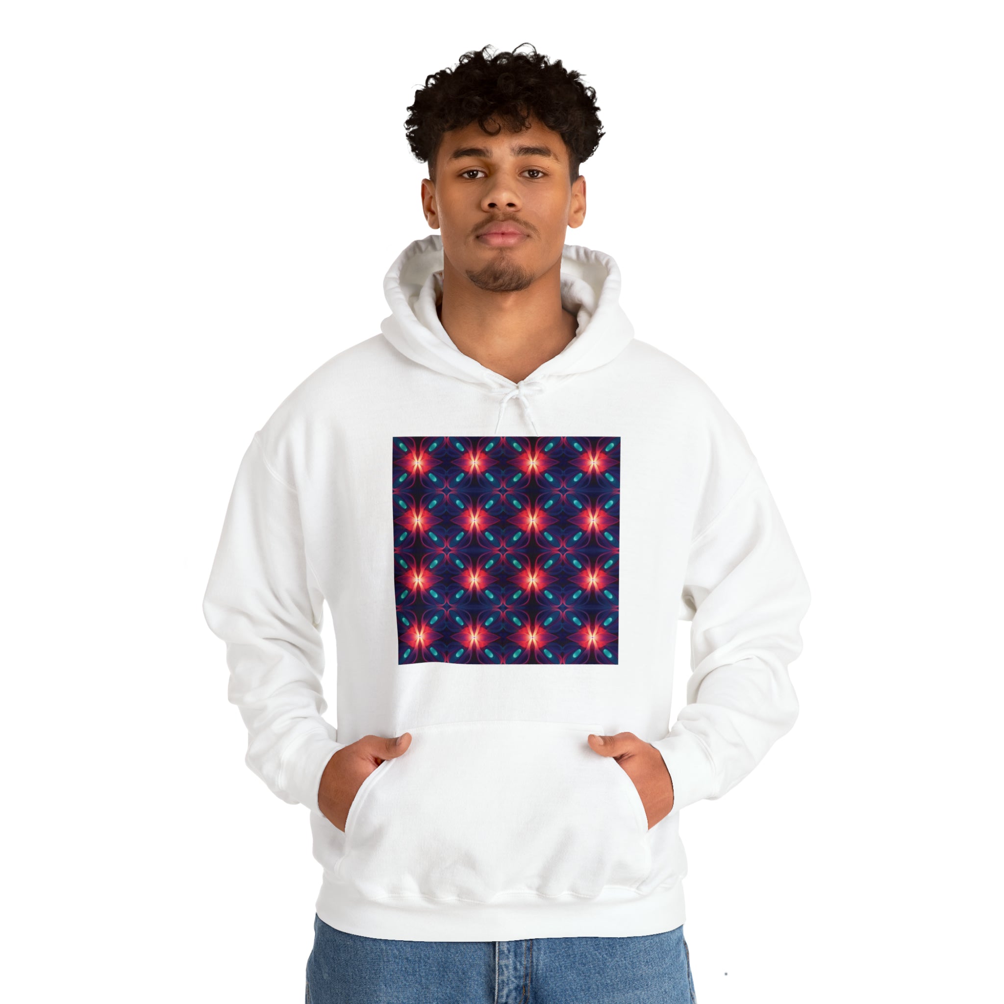 Unisex Heavy Blend™ Hooded Sweatshirt - Abstract Neon Designs 04