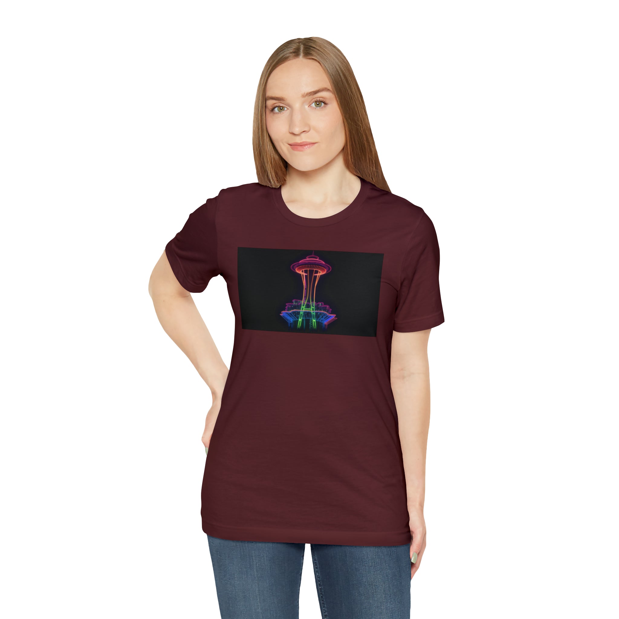 Unisex Jersey Short Sleeve Tee - Space Needle, Seattle, USA