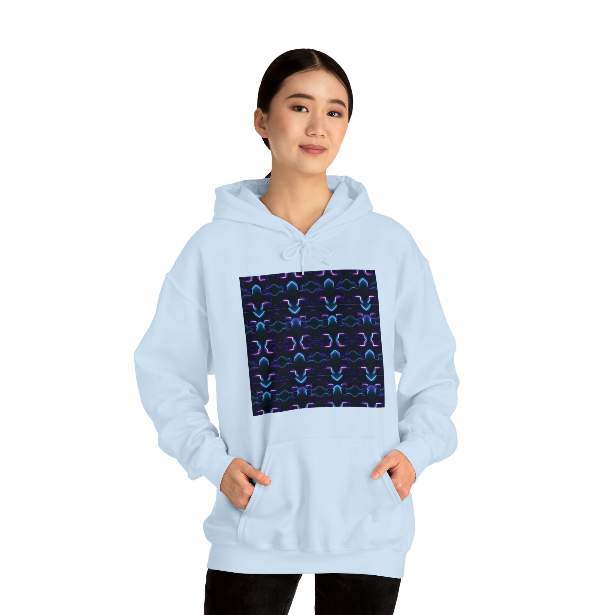 Unisex Heavy Blend™ Hooded Sweatshirt - Abstract Neon Designs 06