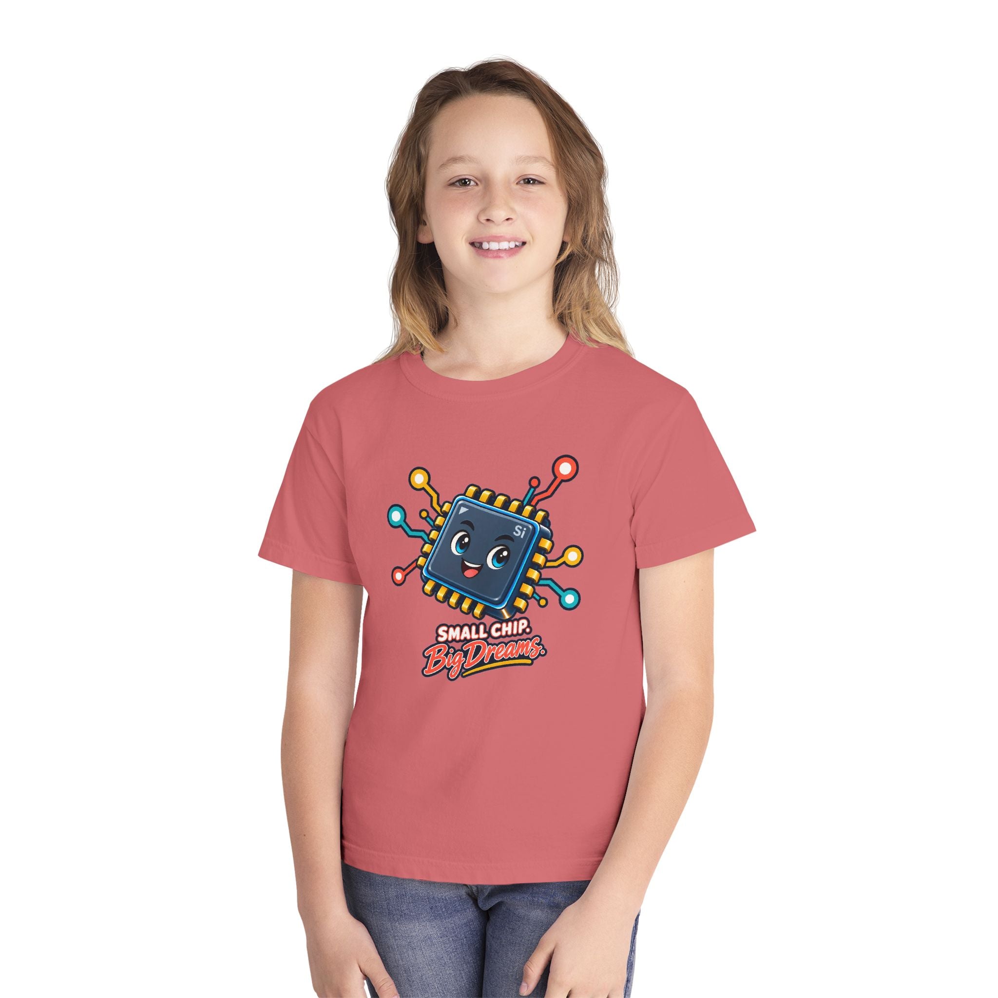 Youth Midweight Cotton Tee - Small Chip, Big Dreams