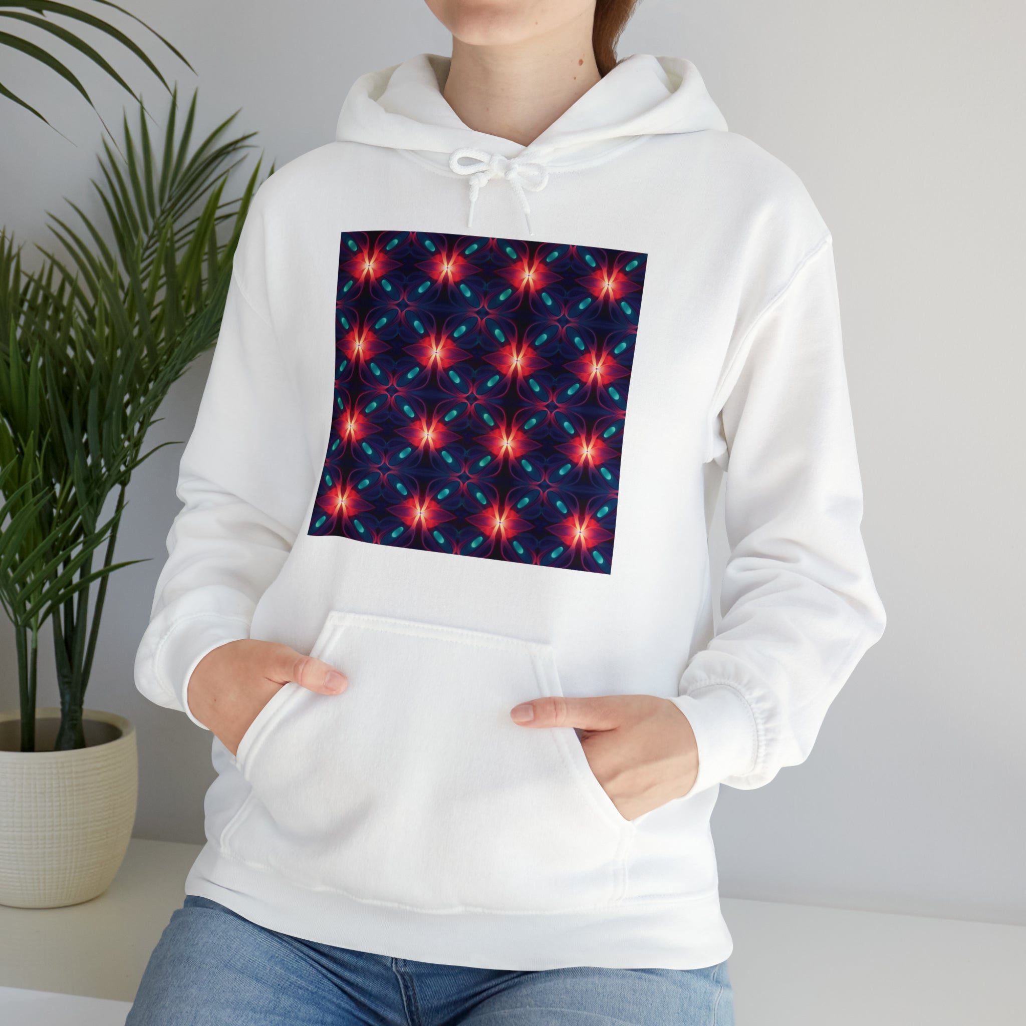 Unisex Heavy Blend™ Hooded Sweatshirt - Abstract Neon Designs 04