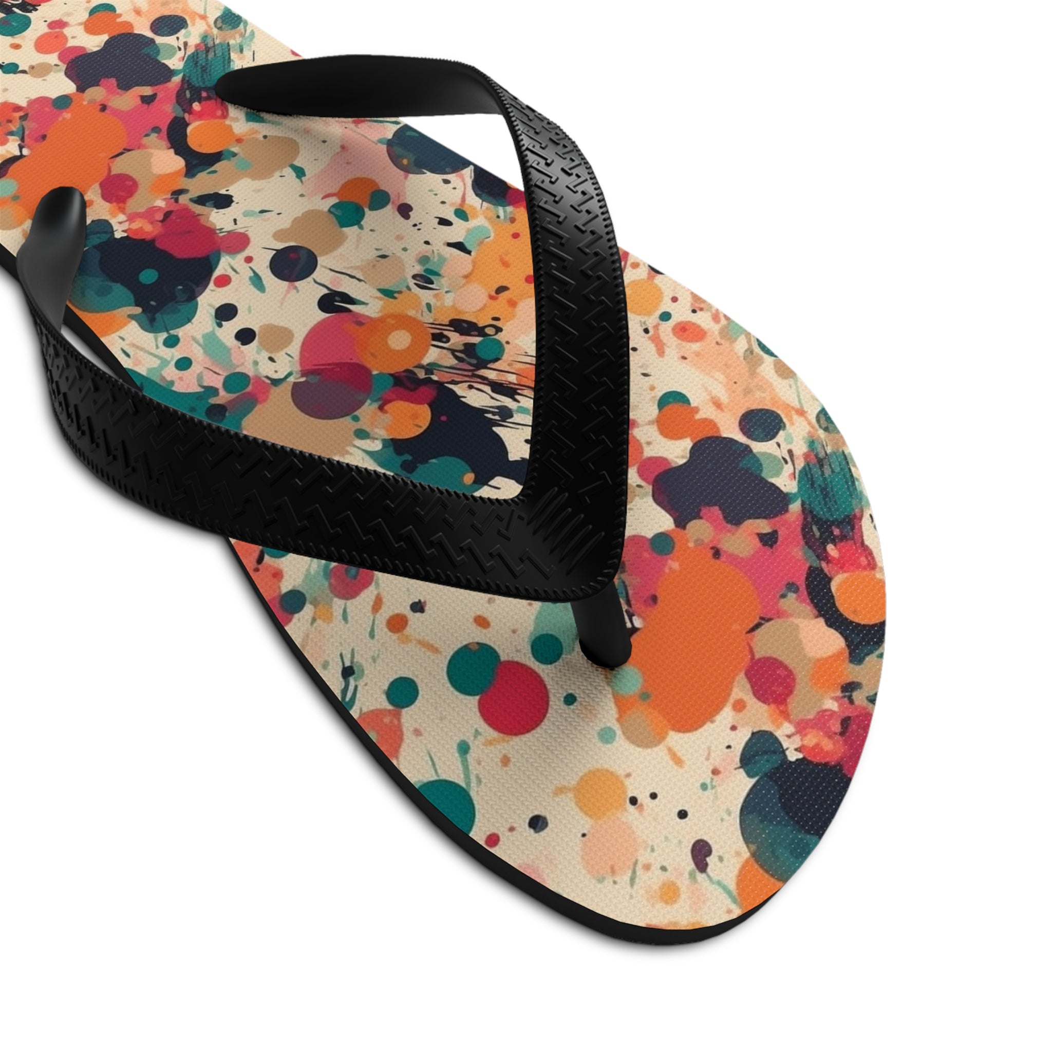 Unisex Flip-Flops (AOP) - Seamless Color Splatter Designs 04