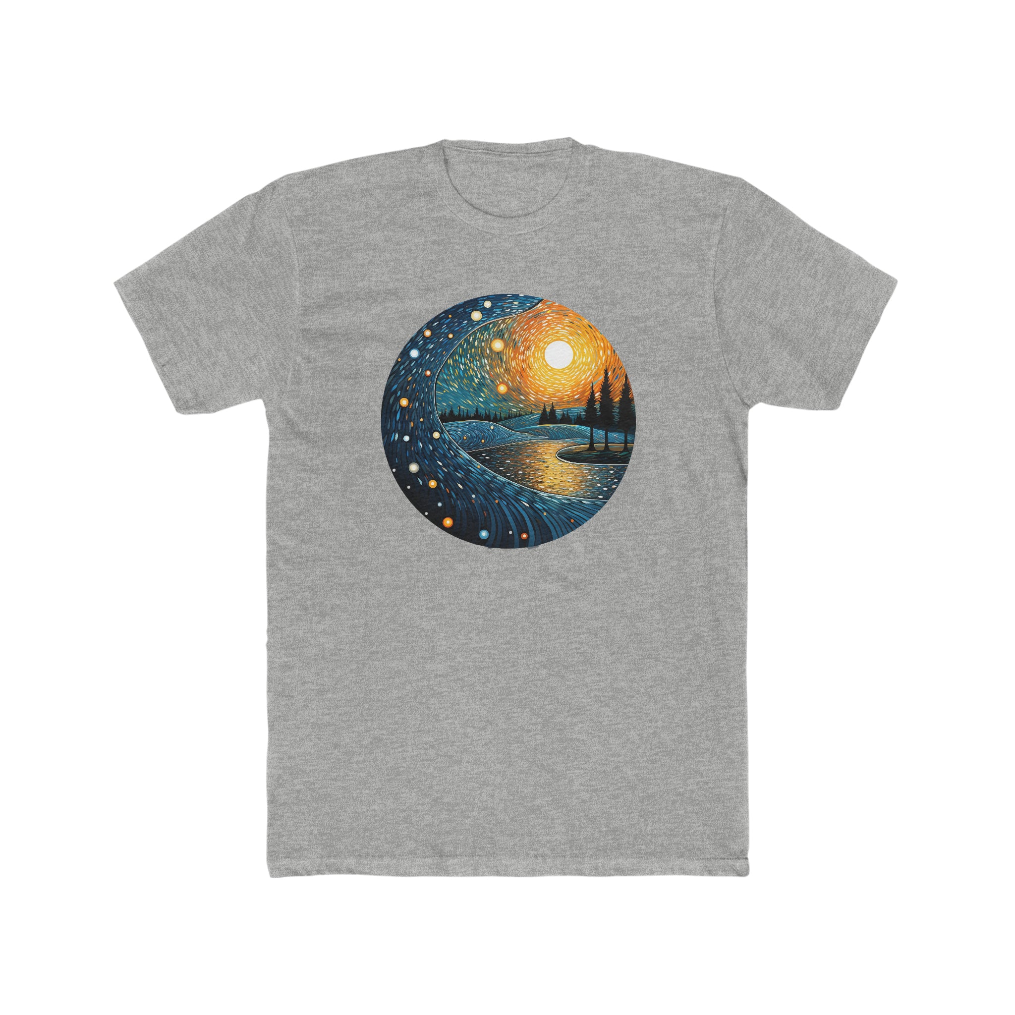 Men's Cotton Crew Tee - Pointillism Designs 12