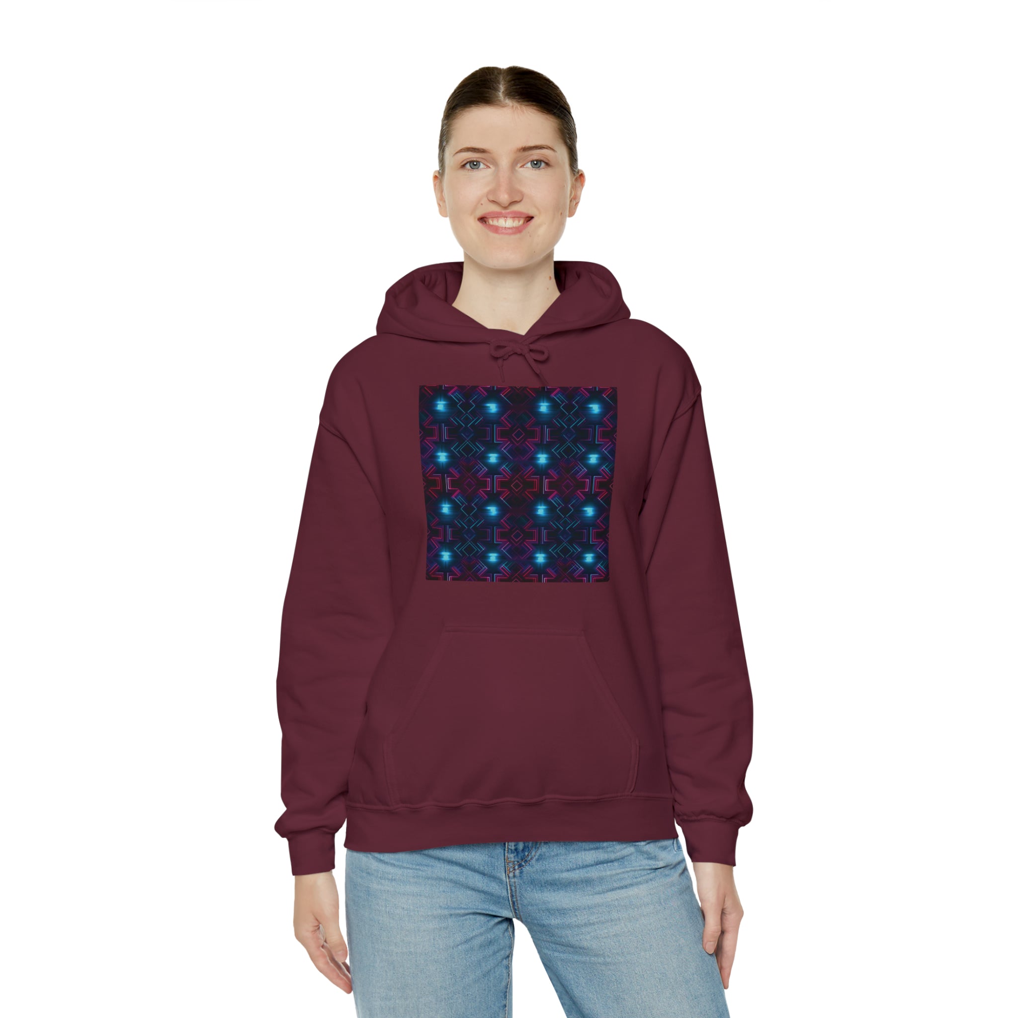 Unisex Heavy Blend™ Hooded Sweatshirt - Abstract Neon Designs 01