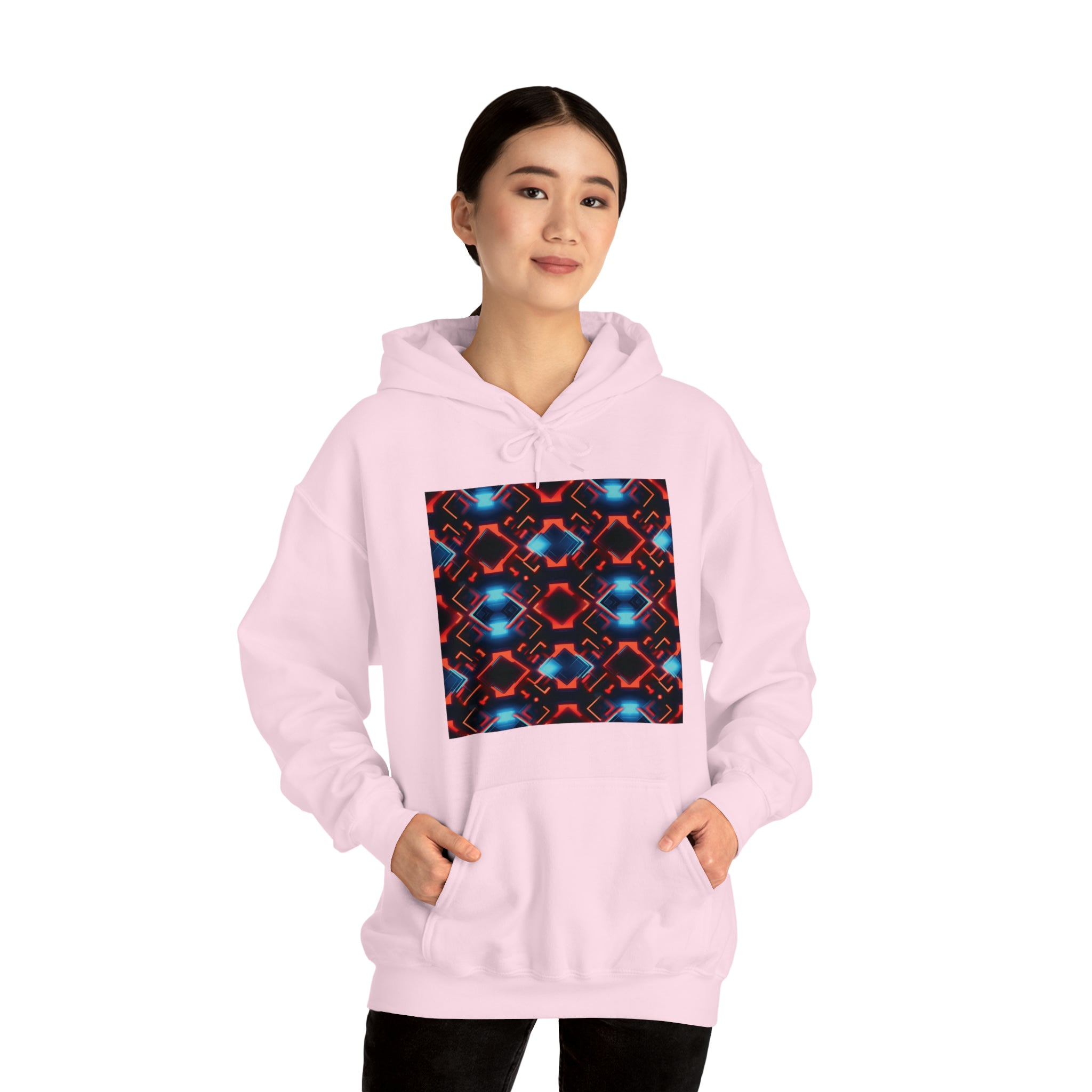 Unisex Heavy Blend™ Hooded Sweatshirt - Abstract Neon Designs 07