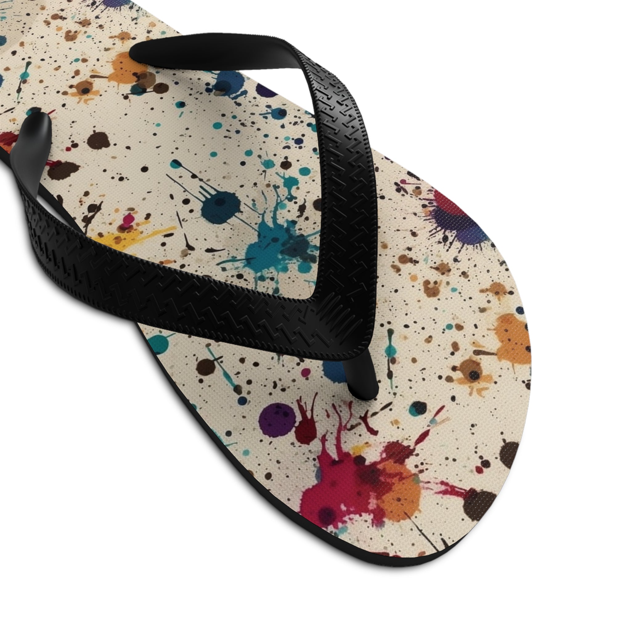 Unisex Flip-Flops (AOP) - Seamless Color Splatter Designs 06