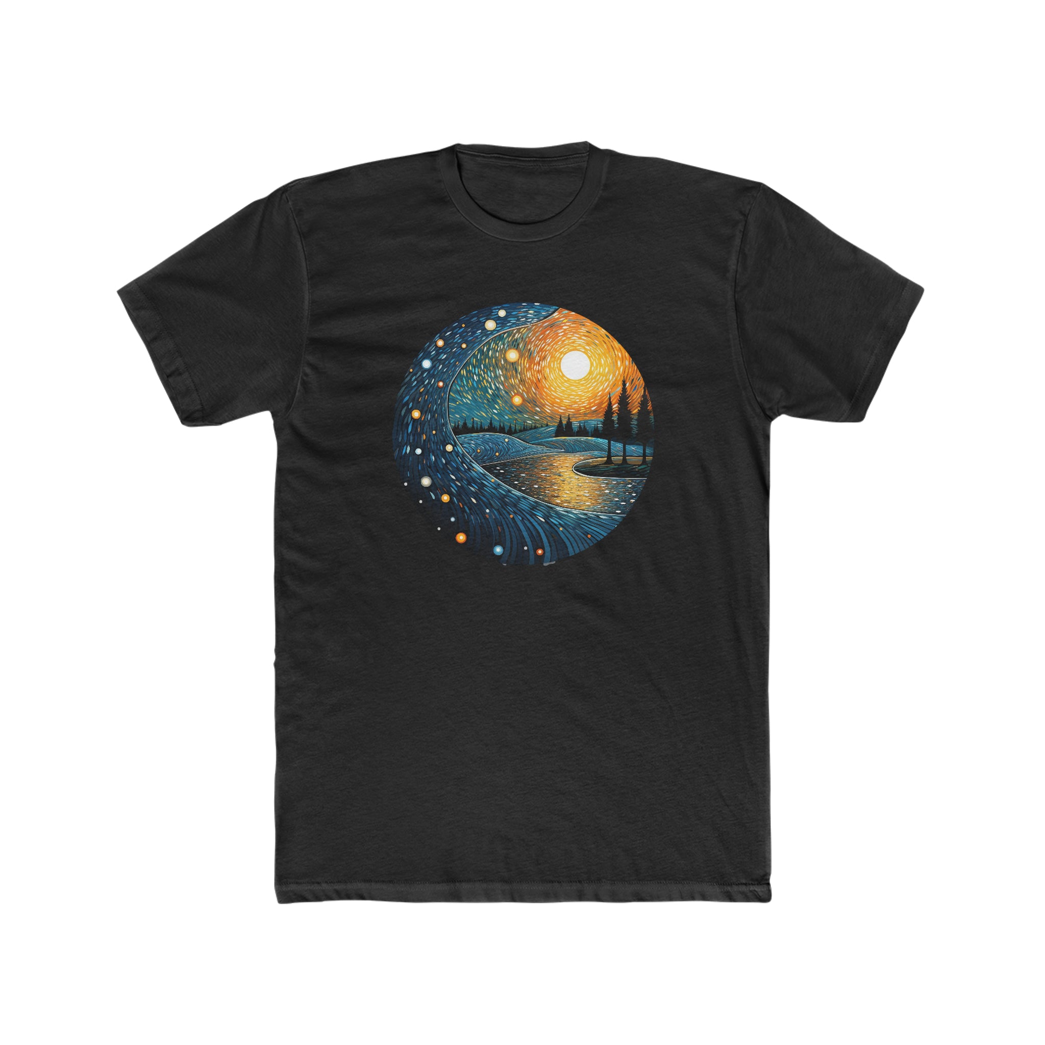 Men's Cotton Crew Tee - Pointillism Designs 12