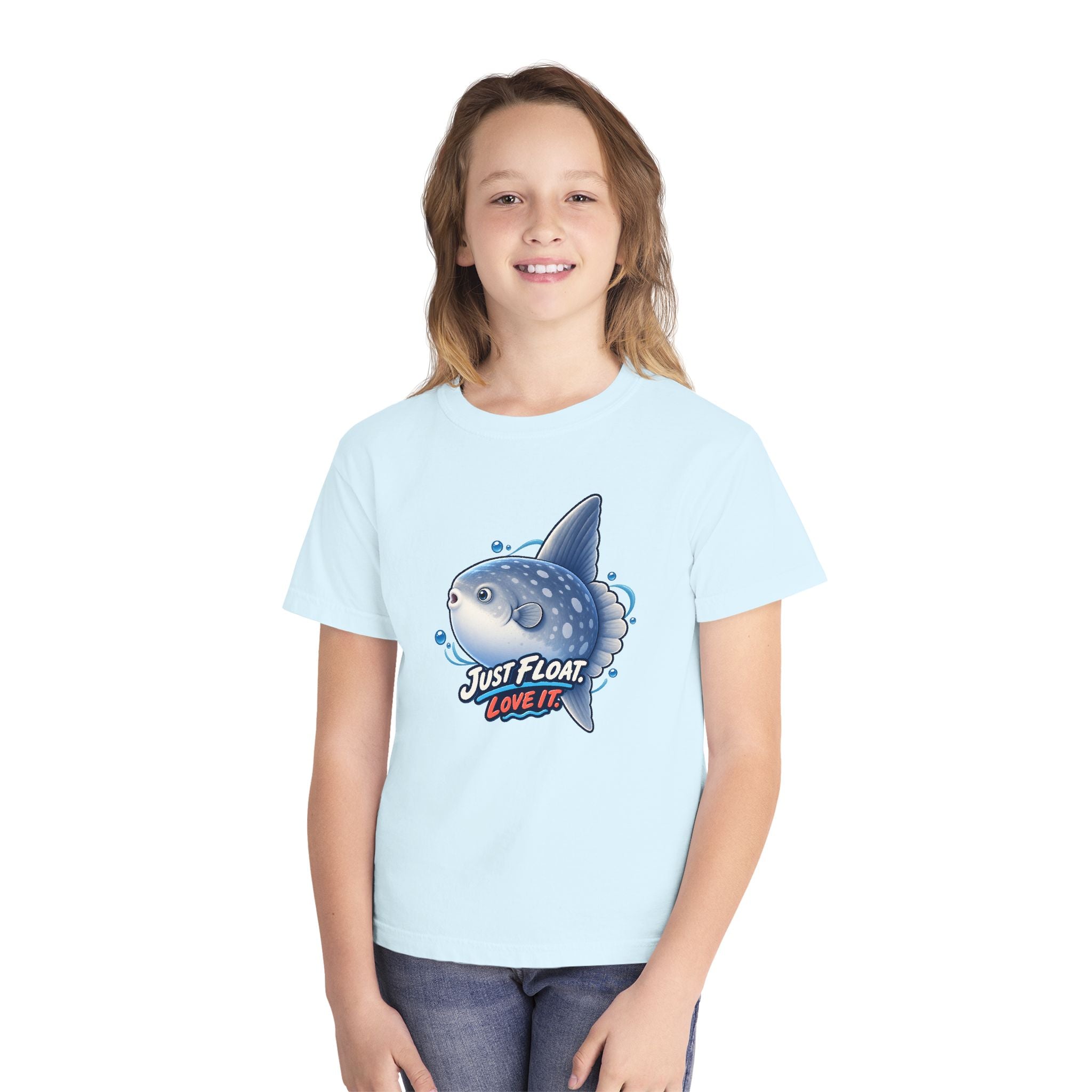 Youth Midweight Cotton Tee - Sunfish drifting