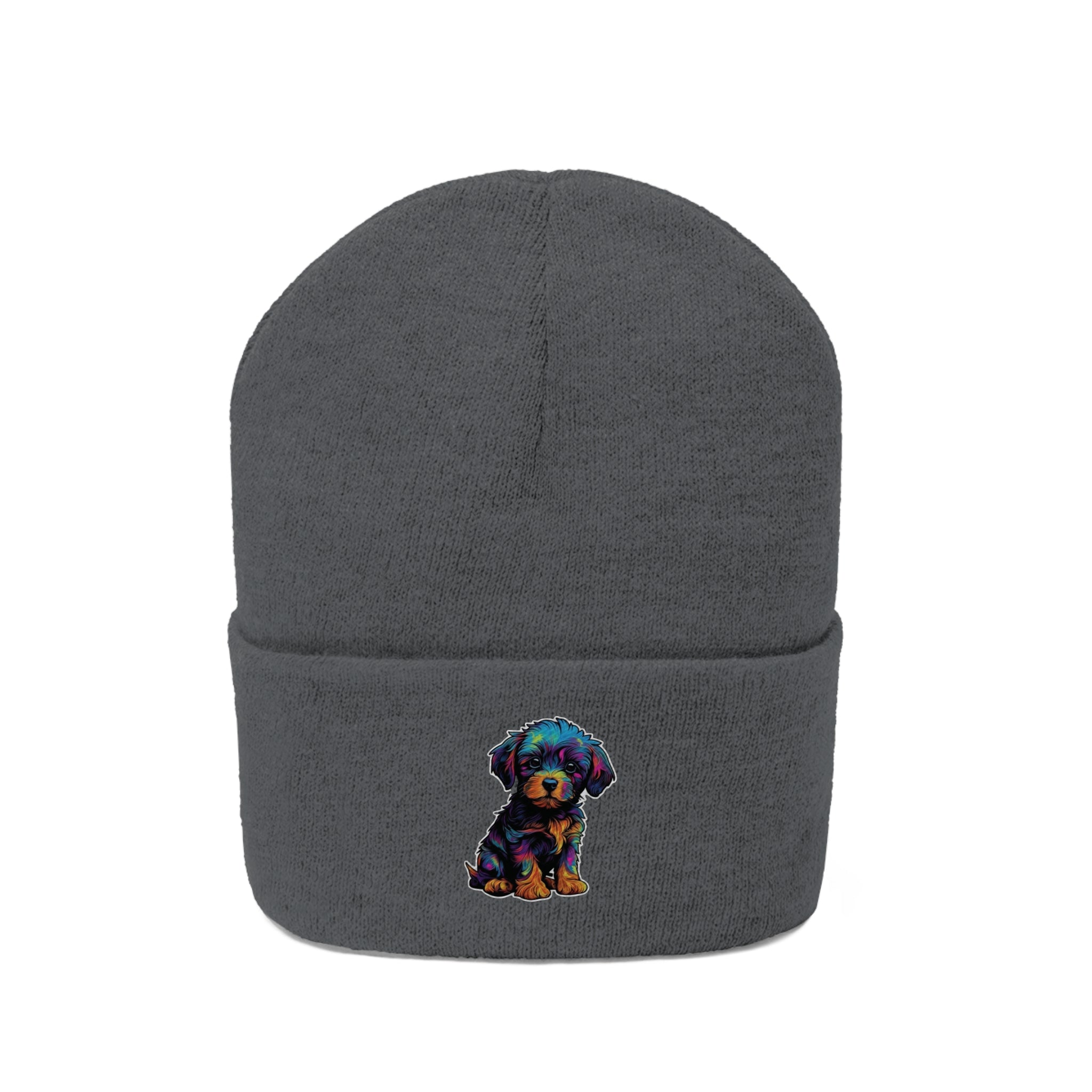 Knit Beanie - Puppy Pop Art 04