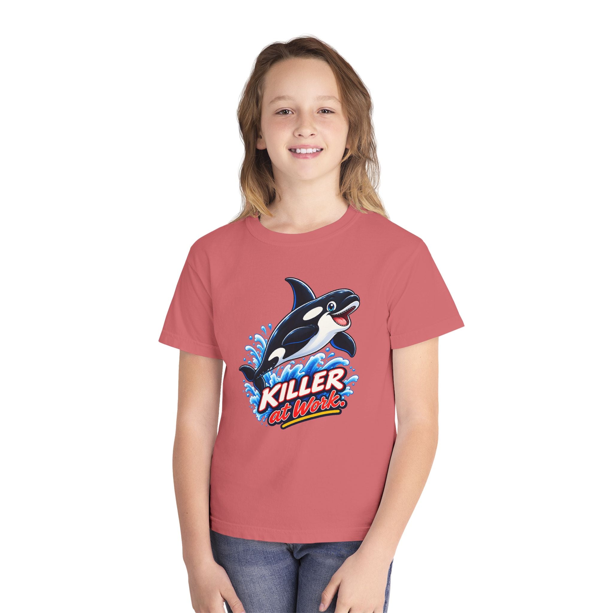 Youth Midweight Cotton Tee - Orca at Work