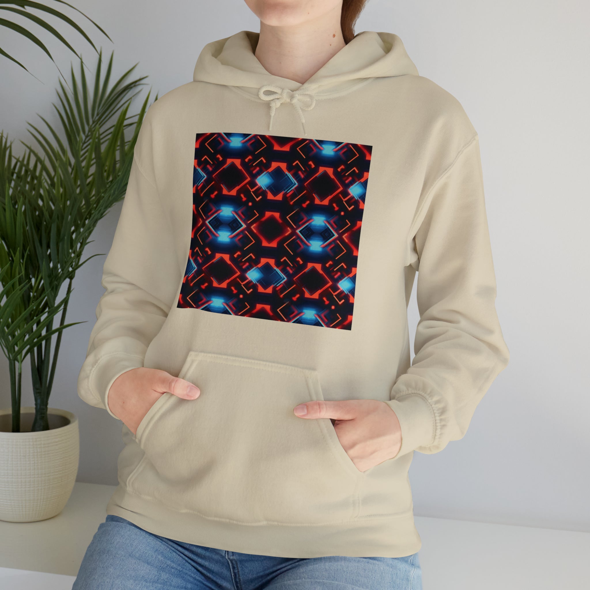 Unisex Heavy Blend™ Hooded Sweatshirt - Abstract Neon Designs 07