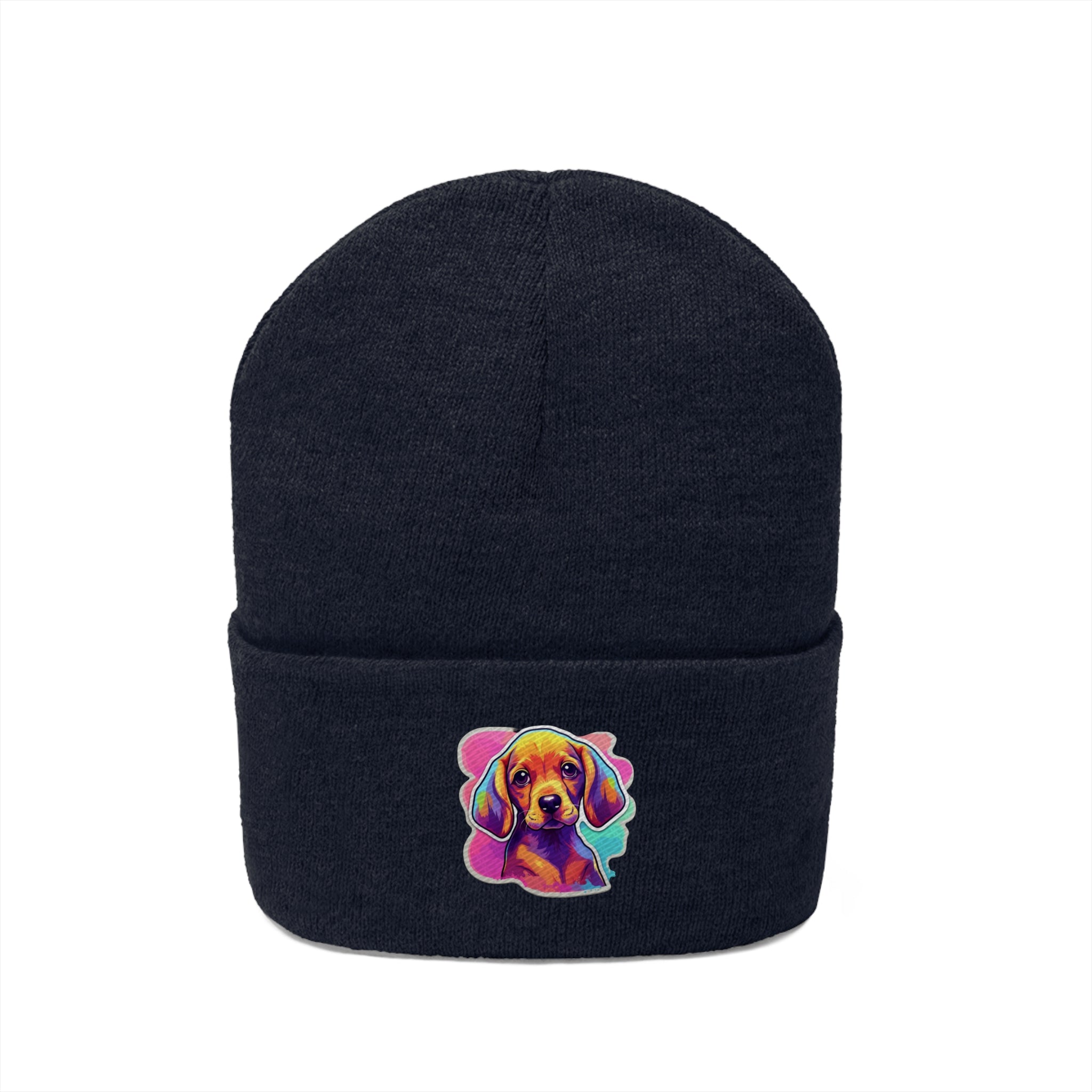 Knit Beanie - Puppy Pop Art 06