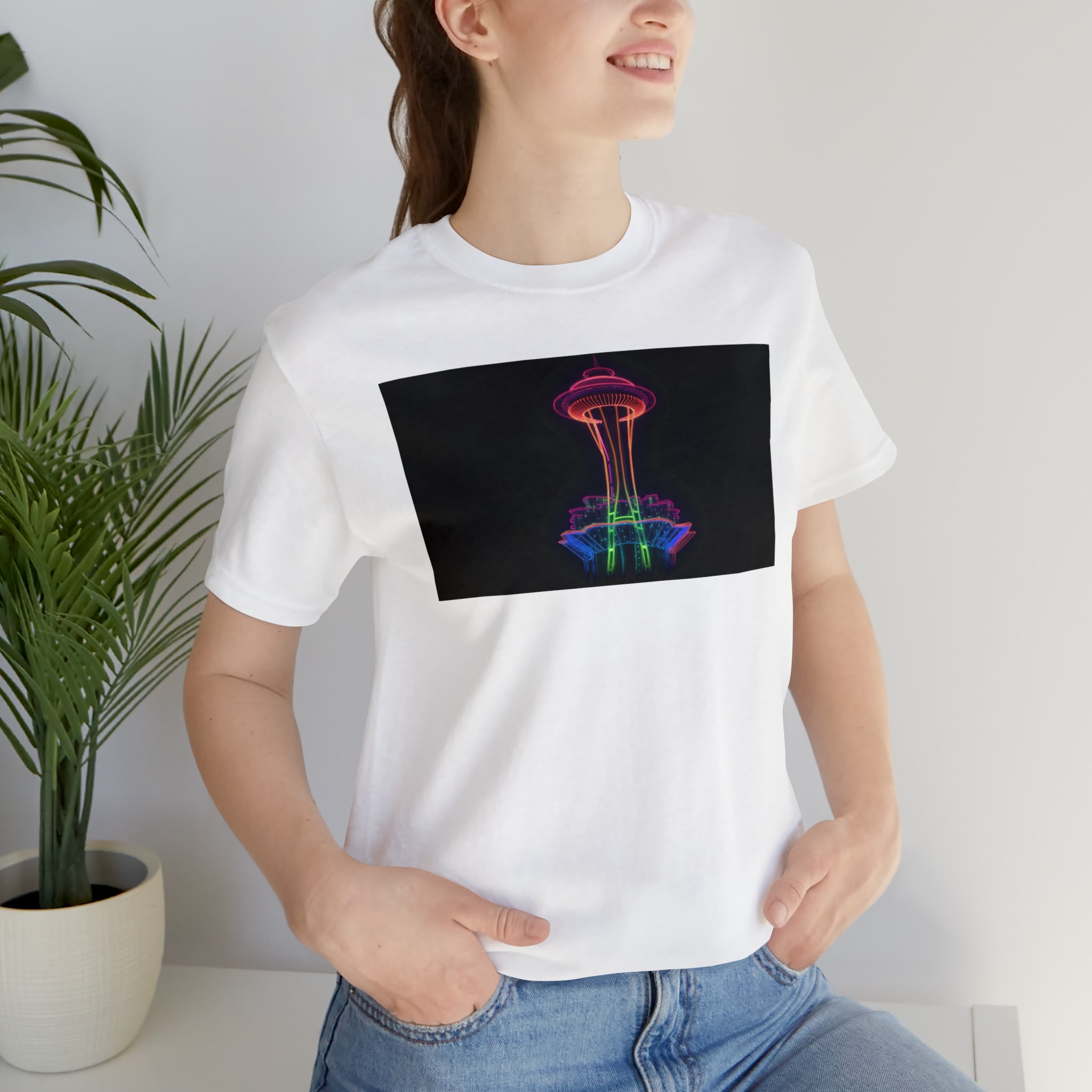 Unisex Jersey Short Sleeve Tee - Space Needle, Seattle, USA