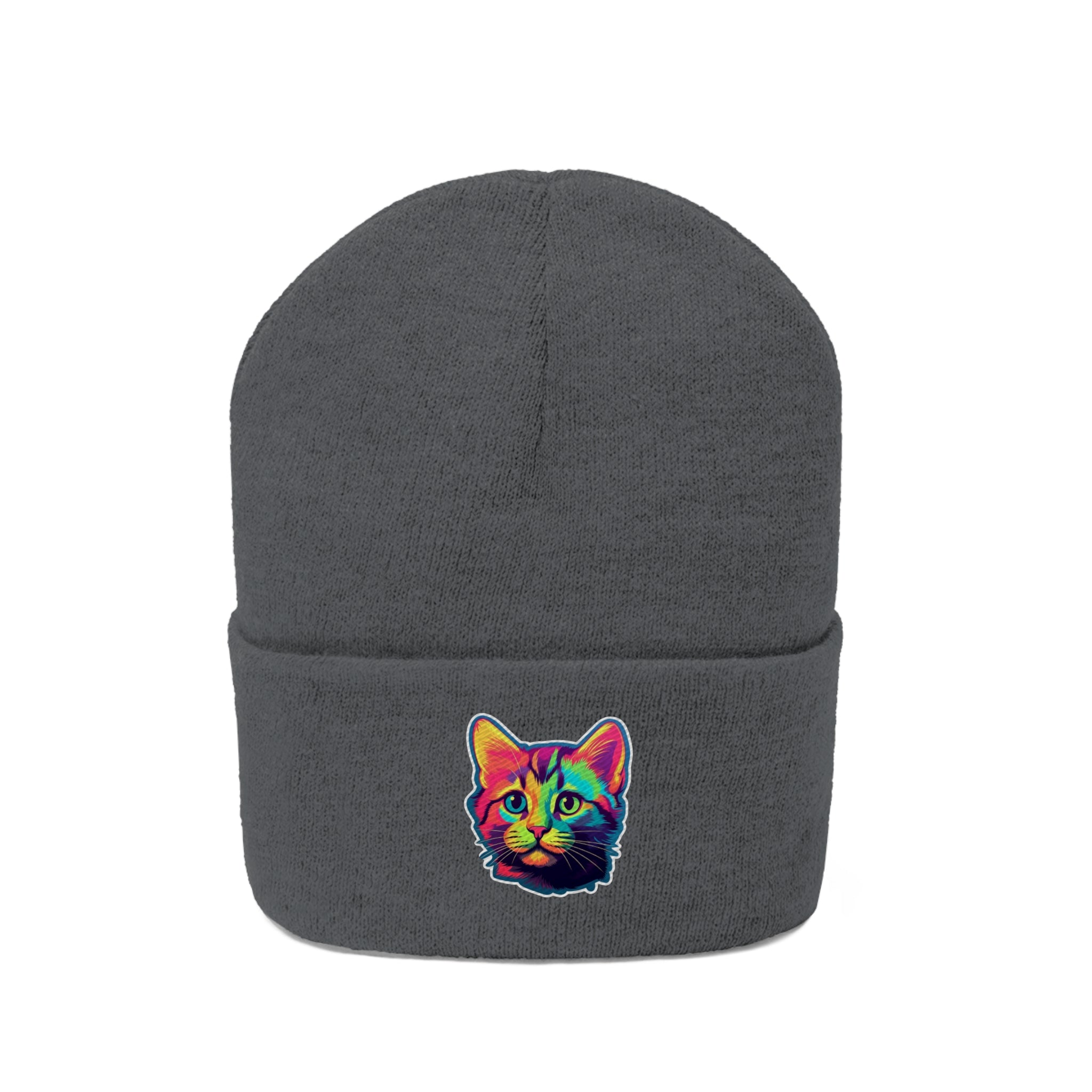 Knit Beanie - Kitten Pop Art 07