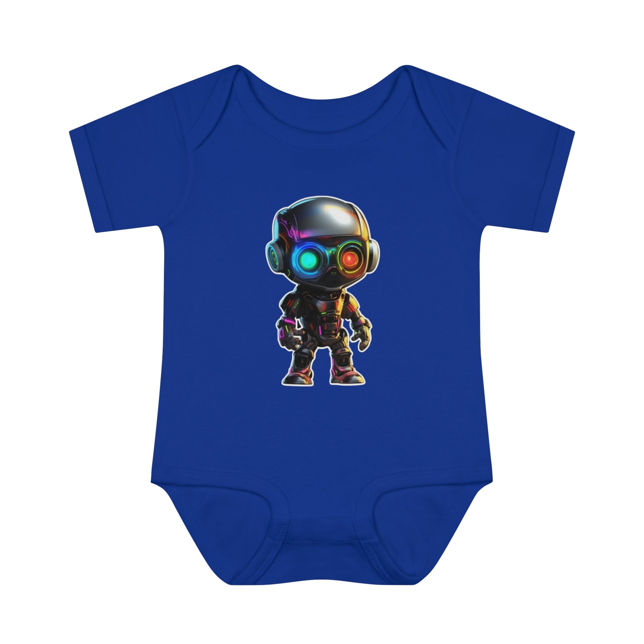 Infant Baby Rib Bodysuit - Byte, Robot Pop Art 06