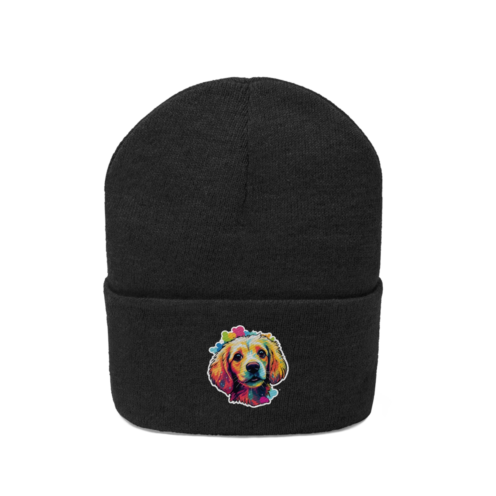 Knit Beanie - Puppy Pop Art 07