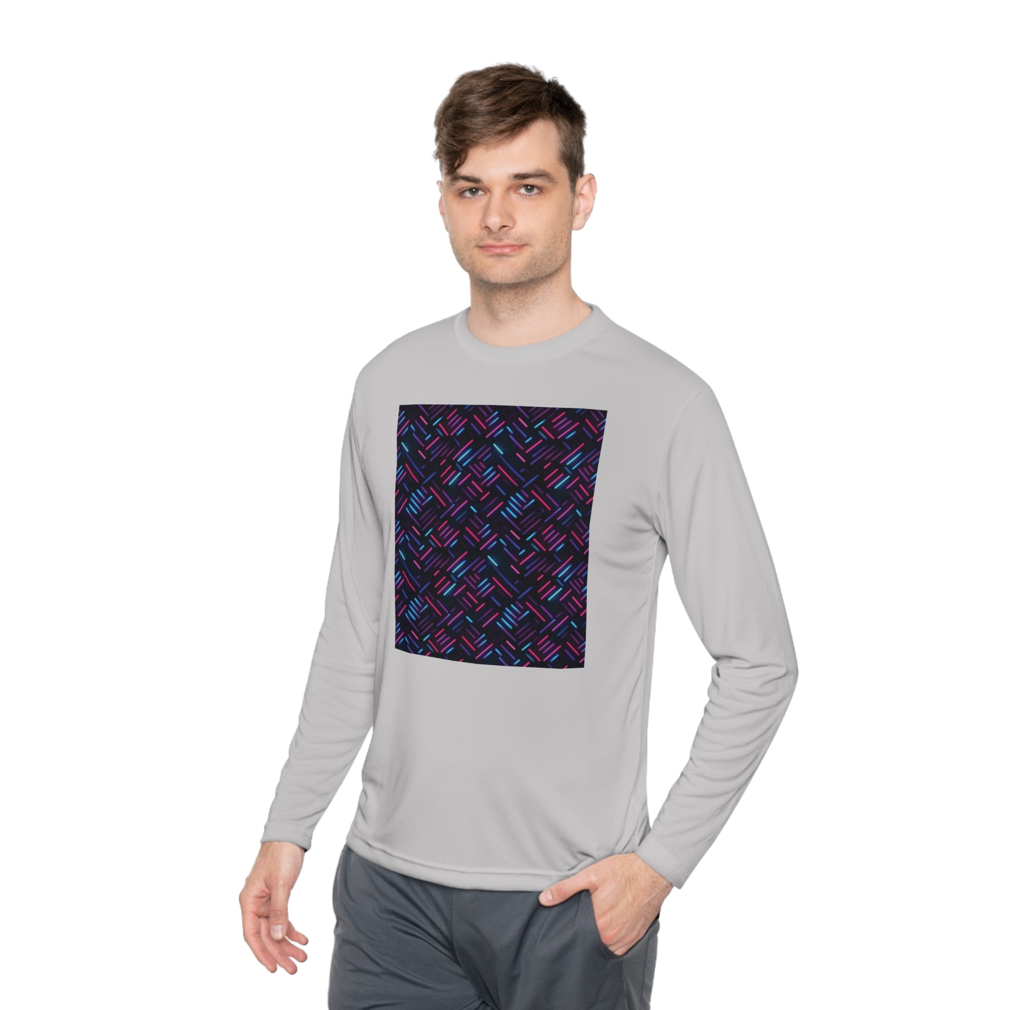 Unisex Lightweight Long Sleeve Tee (AOP) - Abstract Designs 03