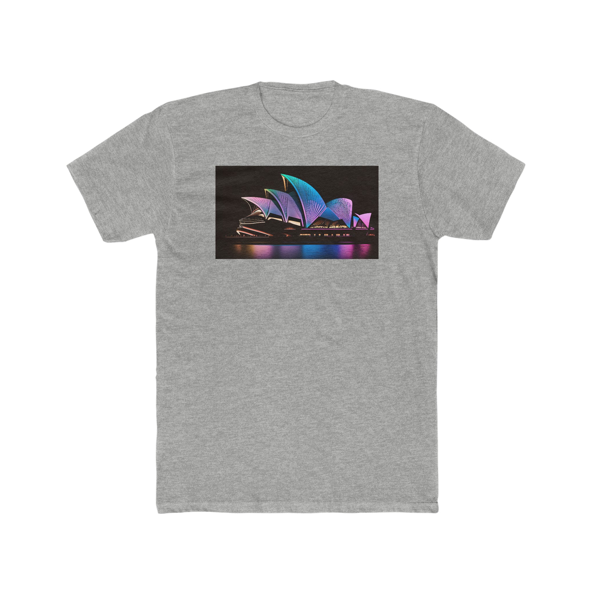 Men's Cotton Crew Tee - Fantasy Art - Sydney Opera House