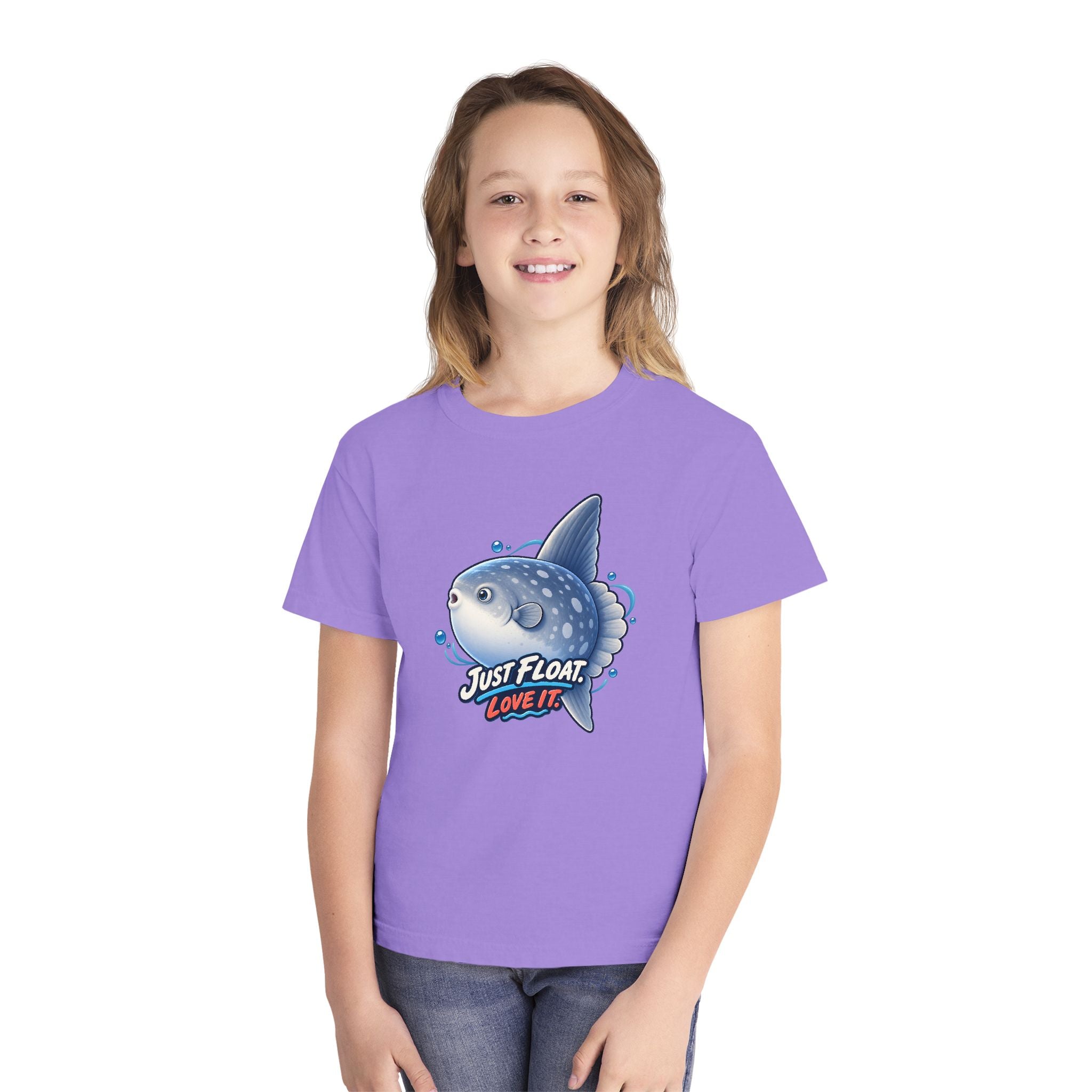 Youth Midweight Cotton Tee - Sunfish drifting
