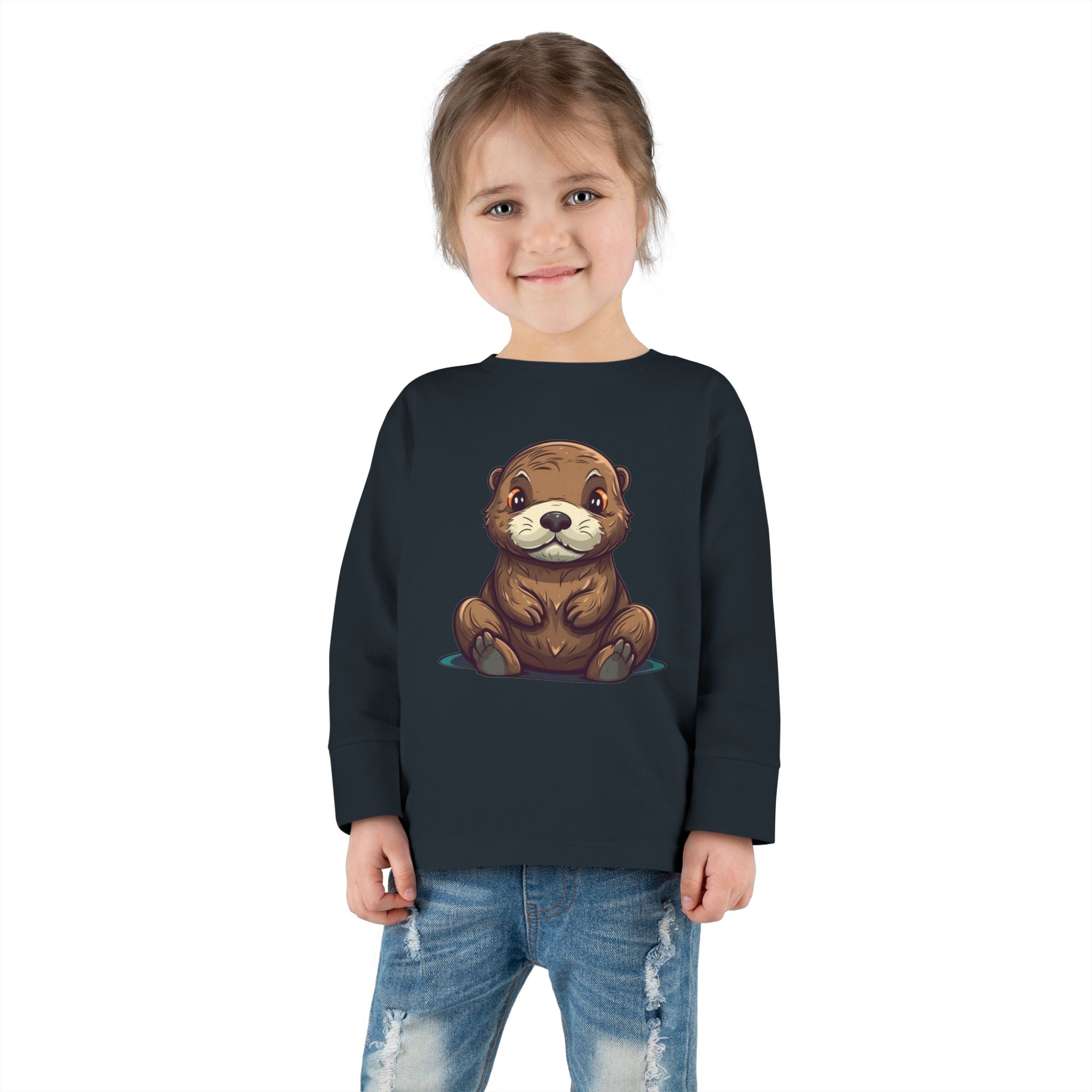 Toddler Long Sleeve Tee - Sea Otter Pup