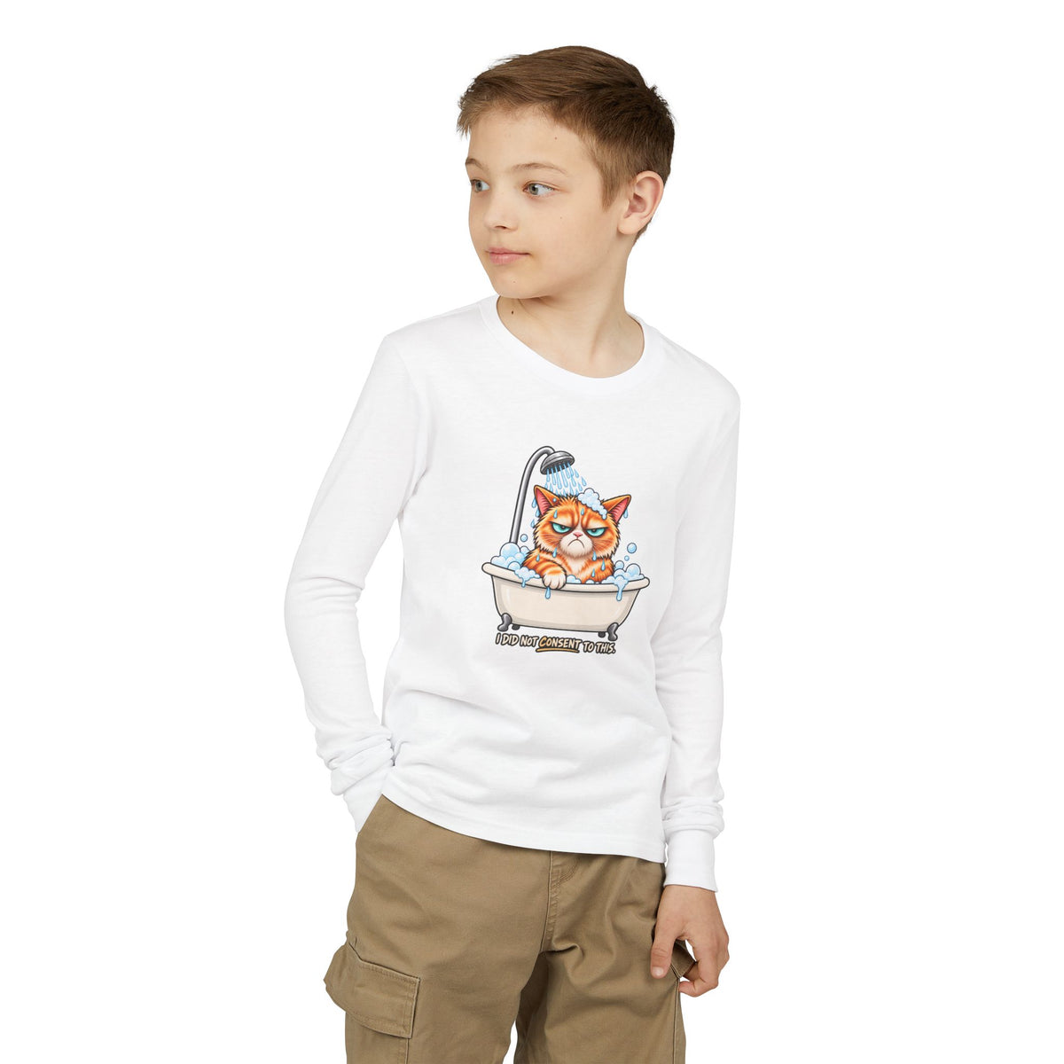 Forced Hydration - Mildly Feral - Youth Long Sleeve Tee