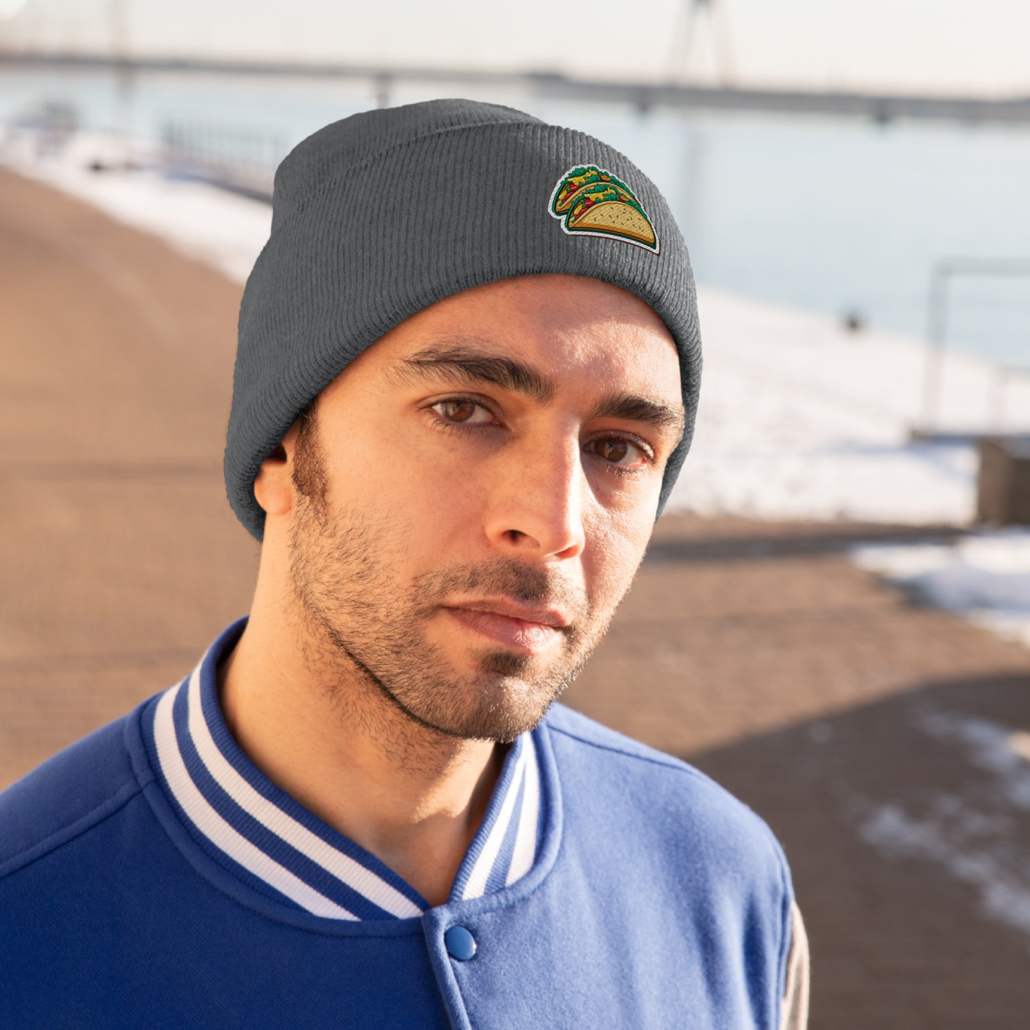 Knit Beanie - Tacos Pop Art